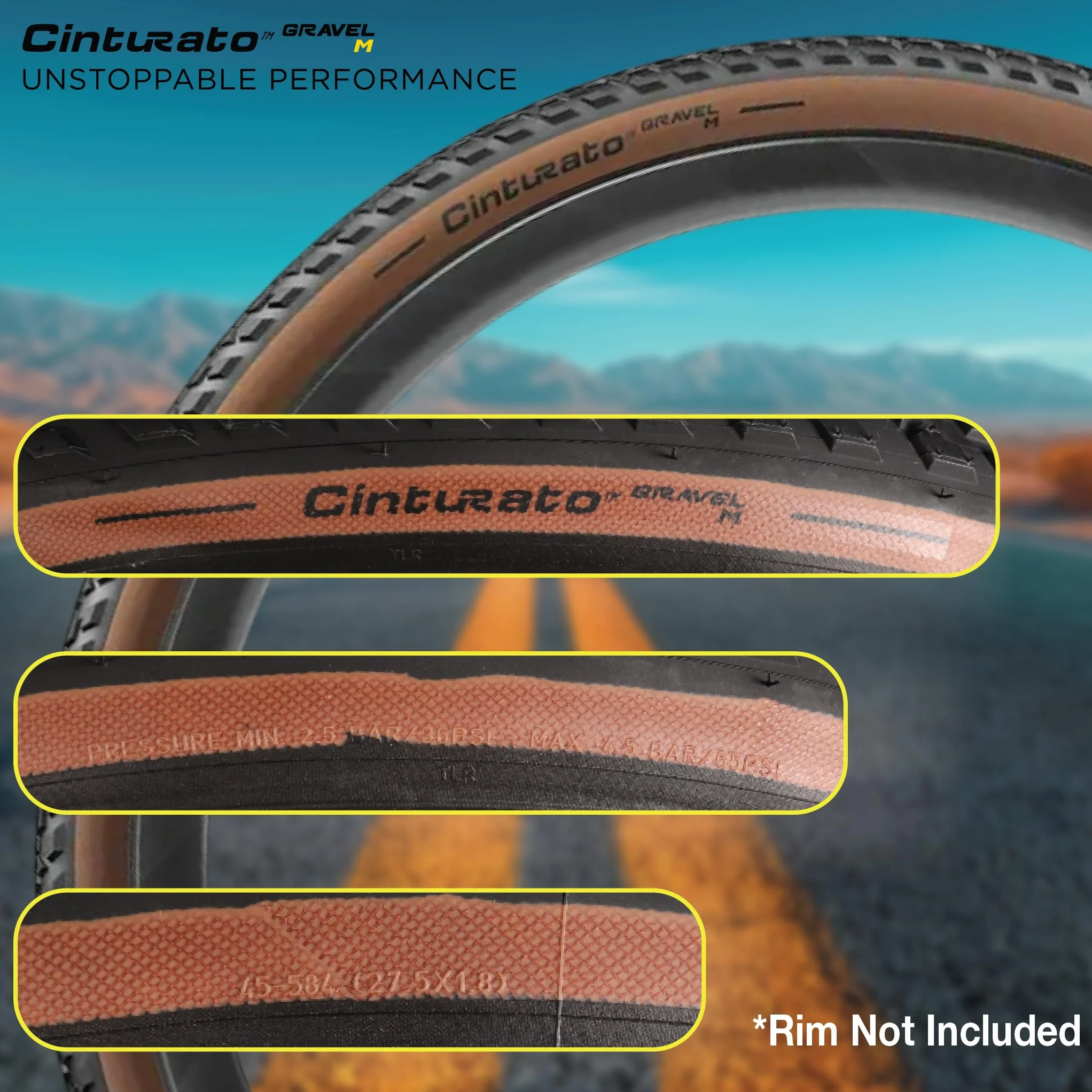 Pirelli Cinturato Gravel M 45-584 Classic, Adultos Unisex, Negro, ESTANDAR