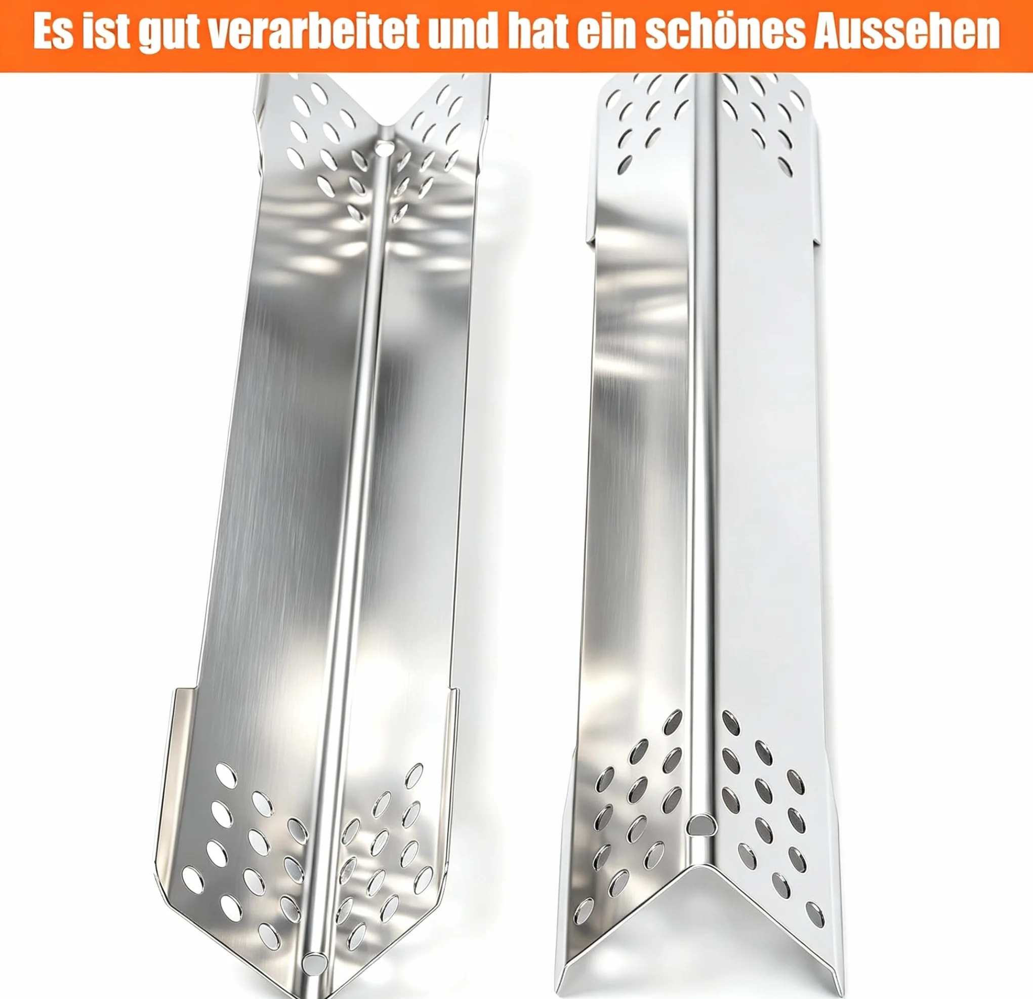 GFTIME 40,2 cm osłona palnika ze stali nierdzewnej do Rösle Videro G3, G3-S, G3-S Nero, Vario+, rozdzielacz płomienia 1,0 mm do Rösle Videro G2, G4, G6 i Sansibar, 4 sztuki