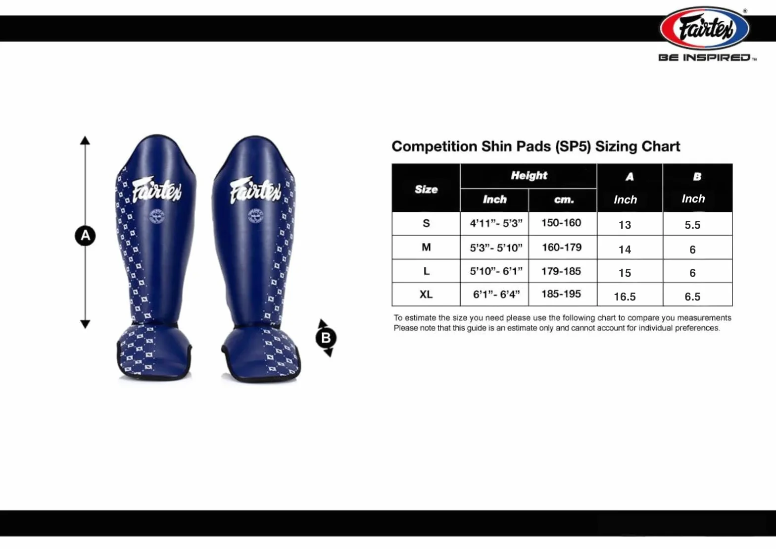 Fairtex SP5 Competition Muay Thai ochraniacze na golenie