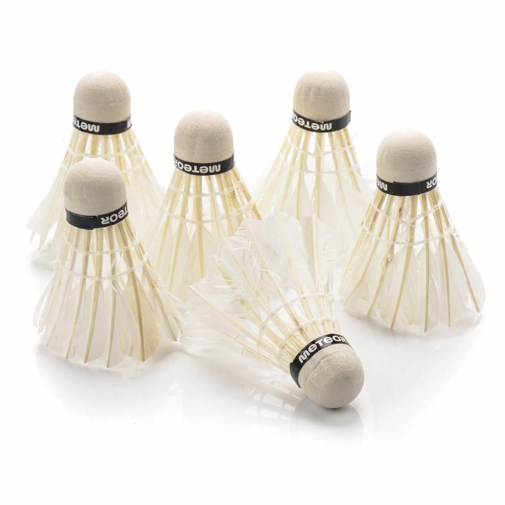 Zestaw do badmintona dla 2 osób Set rakietki badminton paletki aluminiowe do ogrodu Łatwy montaż dla dorosłych dzieci młodzieży rodziny z 6 lotkami METEOR