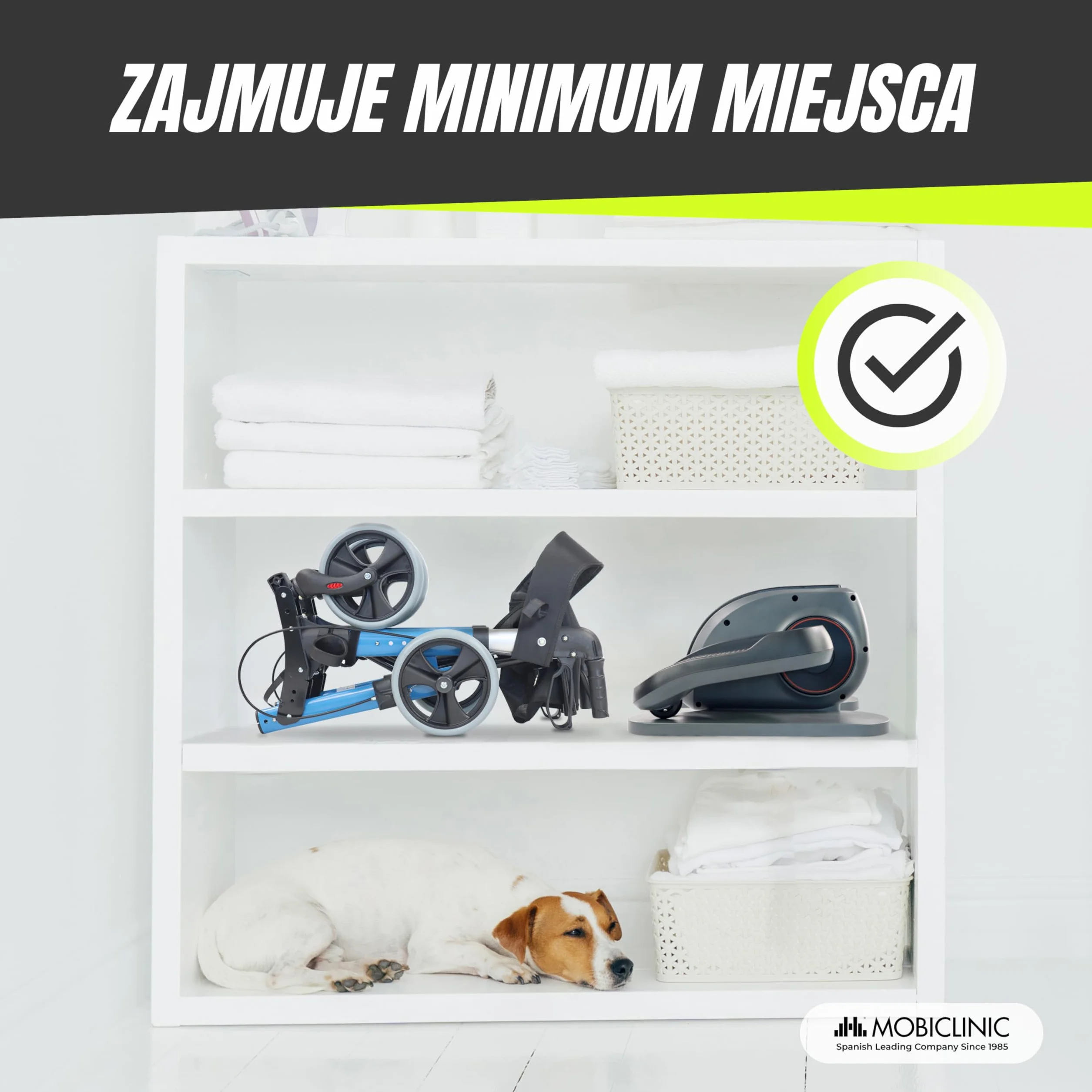 Mobiclinic Pedały Statyczne Elektryczne 10 Prędkości 3 Programy 60W Regulowany Opór Wyświetlacz LCD