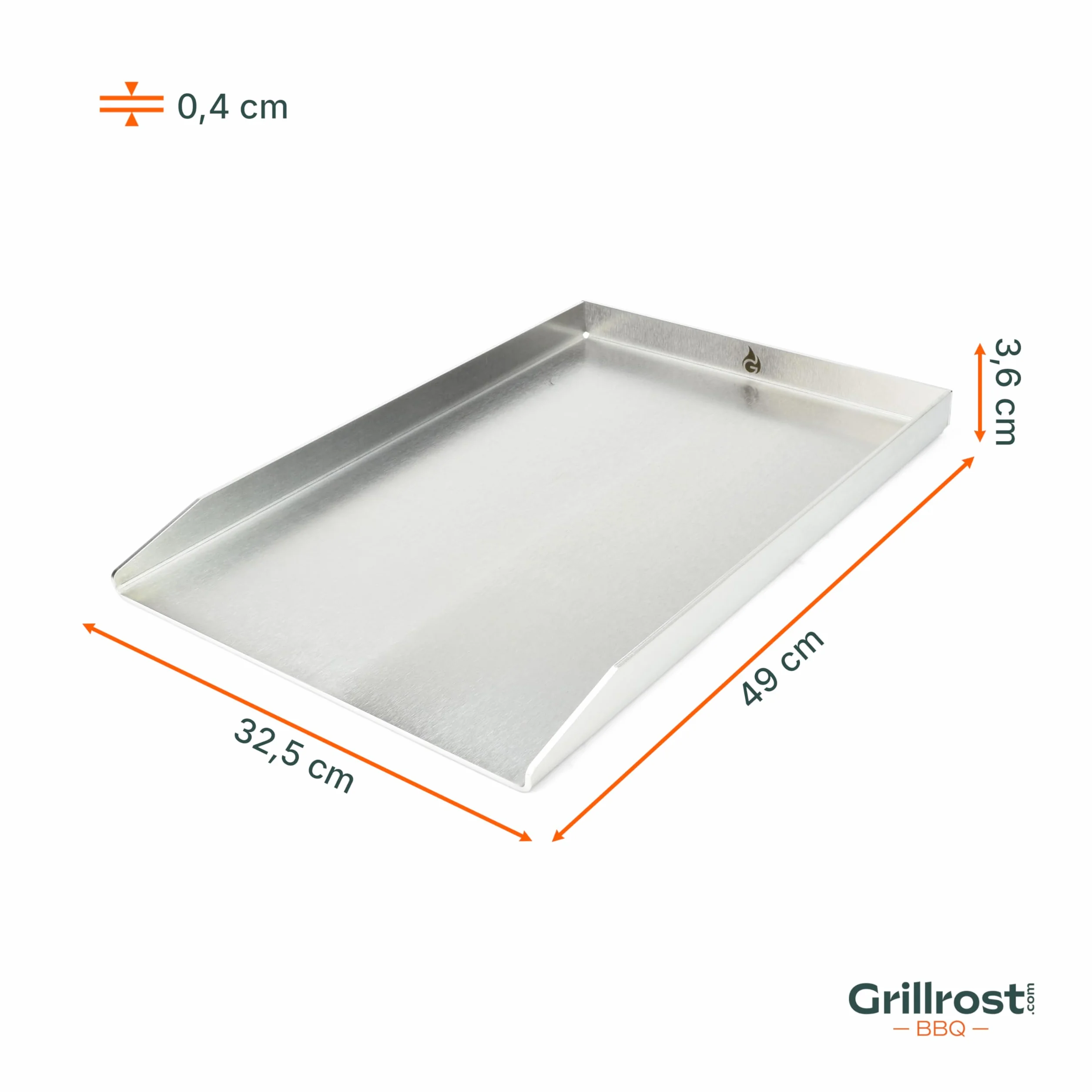 P³yta grillowa ze stali nierdzewnej | Plancha 45x34cm - pasuje do Weber Genesis I | 4mm lite