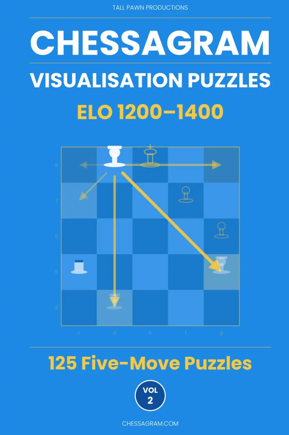 Chessagram: 125 Five-Move Chess Puzzles — Visualisation Training to Sharpen Tactics and Calculation (ELO 1200–1400)