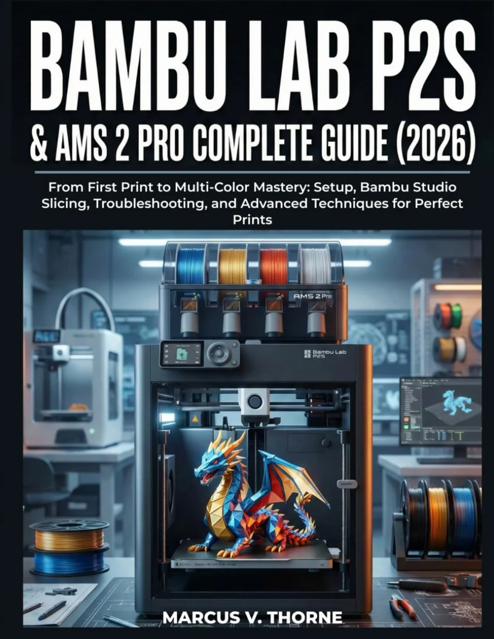 BAMBU LAB P2S & AMS 2 PRO COMPLETE GUIDE (2026): From First Print to Multi-Color Mastery: Setup, Bambu Studio Slicing, Troubleshooting, and Advanced Techniques for Perfect Prints