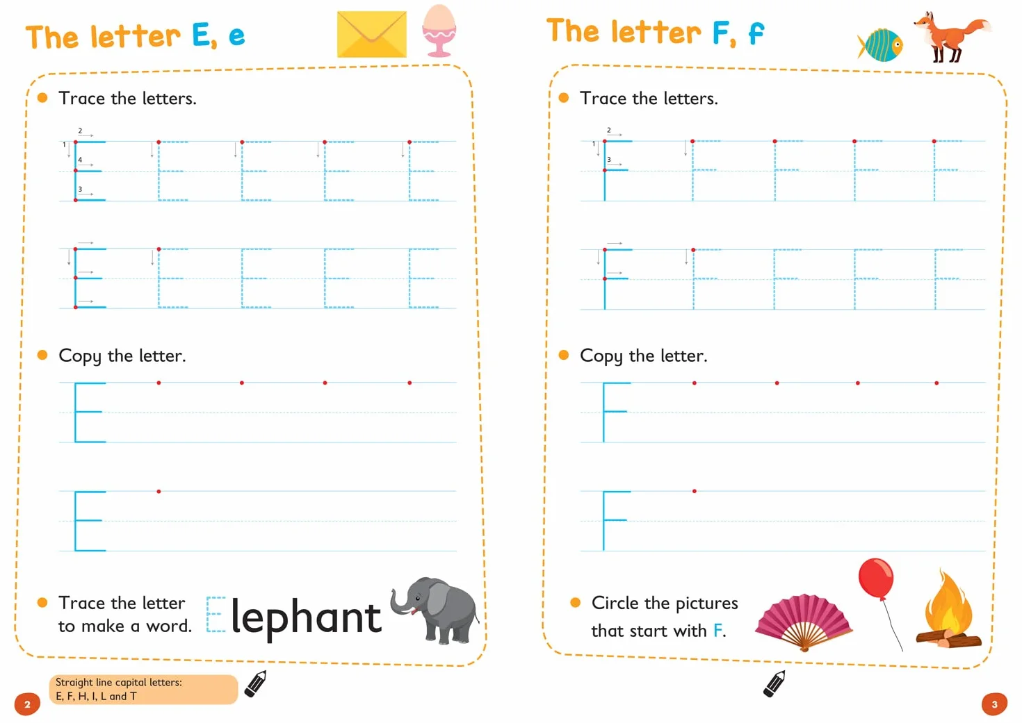 Upper Case Letters Age 3-5 Wipe Clean Activity Book: Ideal for home learning