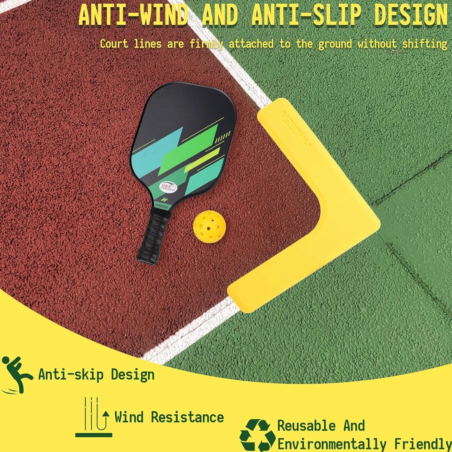 BOOSTEADY 28 szt Court Marker Zestaw markerów do kortów tenisowych Pickleball, Markerów do kortów tenisowych Pickleball, markerów linii kortu, odpornych na wiatr markerów do rzucania