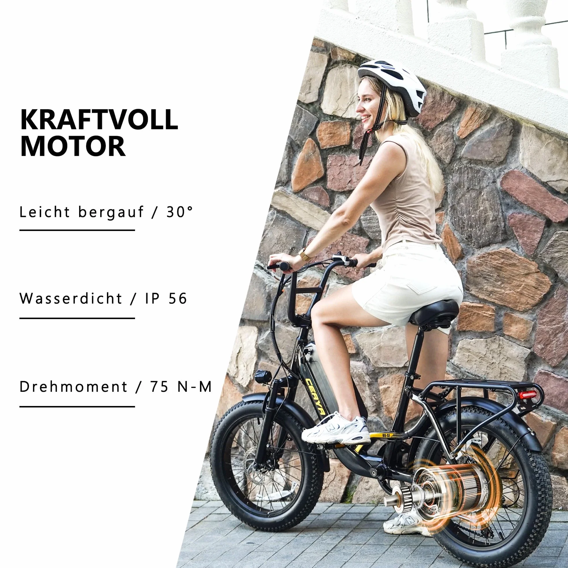 Rower Elektryczny 20 Cali Aluminium Ebike MężCzyźNi Kobiety Elektryczne Rowery Miejskie Fat E Bike Z Akumulatorem 15 Ah, 3,0Cali Calowe Grube Opony, Zawieszenie Widelca, światła Led, 7 Biegów