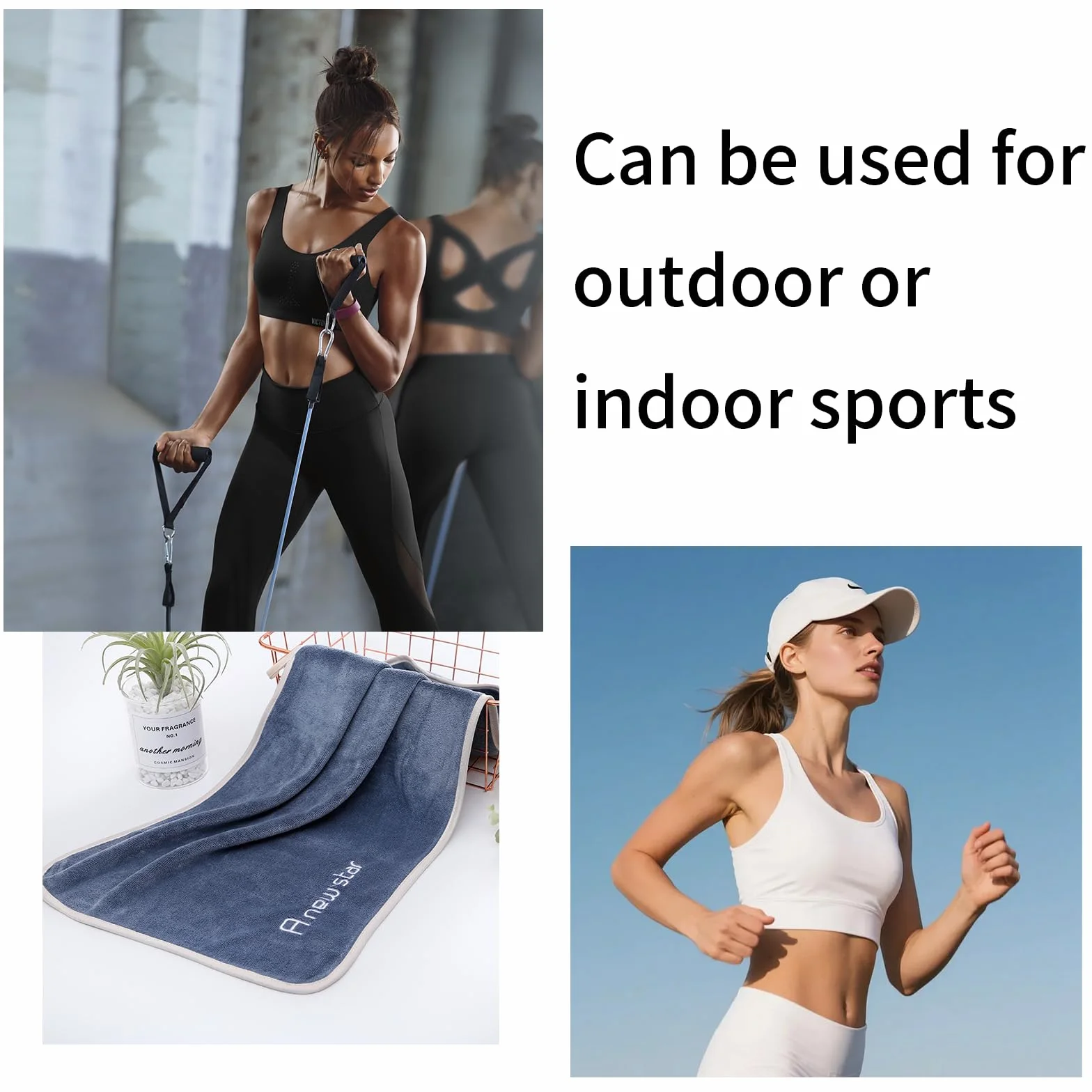 Ręczniki fitness z mikrofibry 35x75 cm szybkoschnące chłonne 2 sztuki