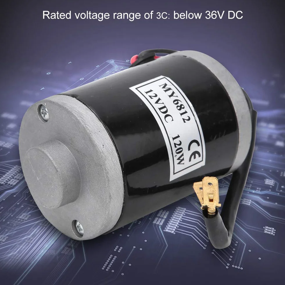 My6812 silnik elektryczny szczotkowany 12 V 120 W mały duża prędkość akcesorium do skutera E roweru
