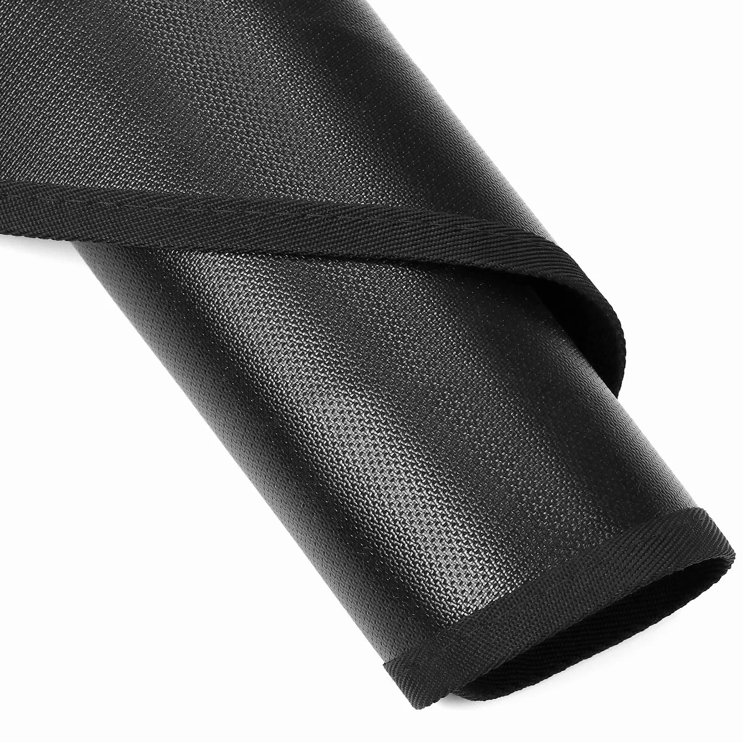 QWORK® Okrągła mata do paleniska 102 cm, pogrubiona, odporna na ciepło, mata ognioodporna na taras, trawę, patio, grill, kemping