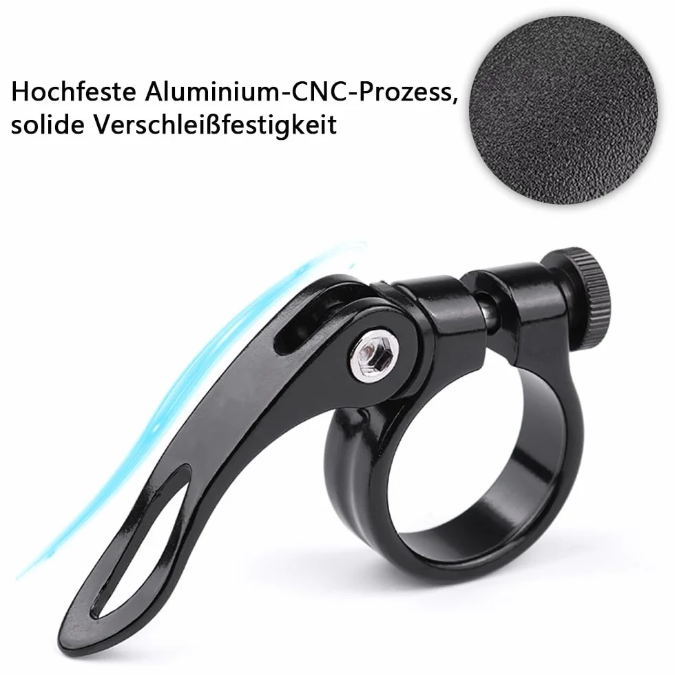 Dreamil Zacisk siodełka rowerowego 31,8 mm aluminiowy szybkomocujący czarny