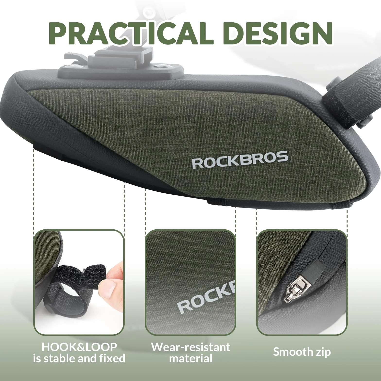 ROCKBROS Torba na Siodełko Rowerowe Podsiodłowa z Przezroczystymi Błotnikami PVC