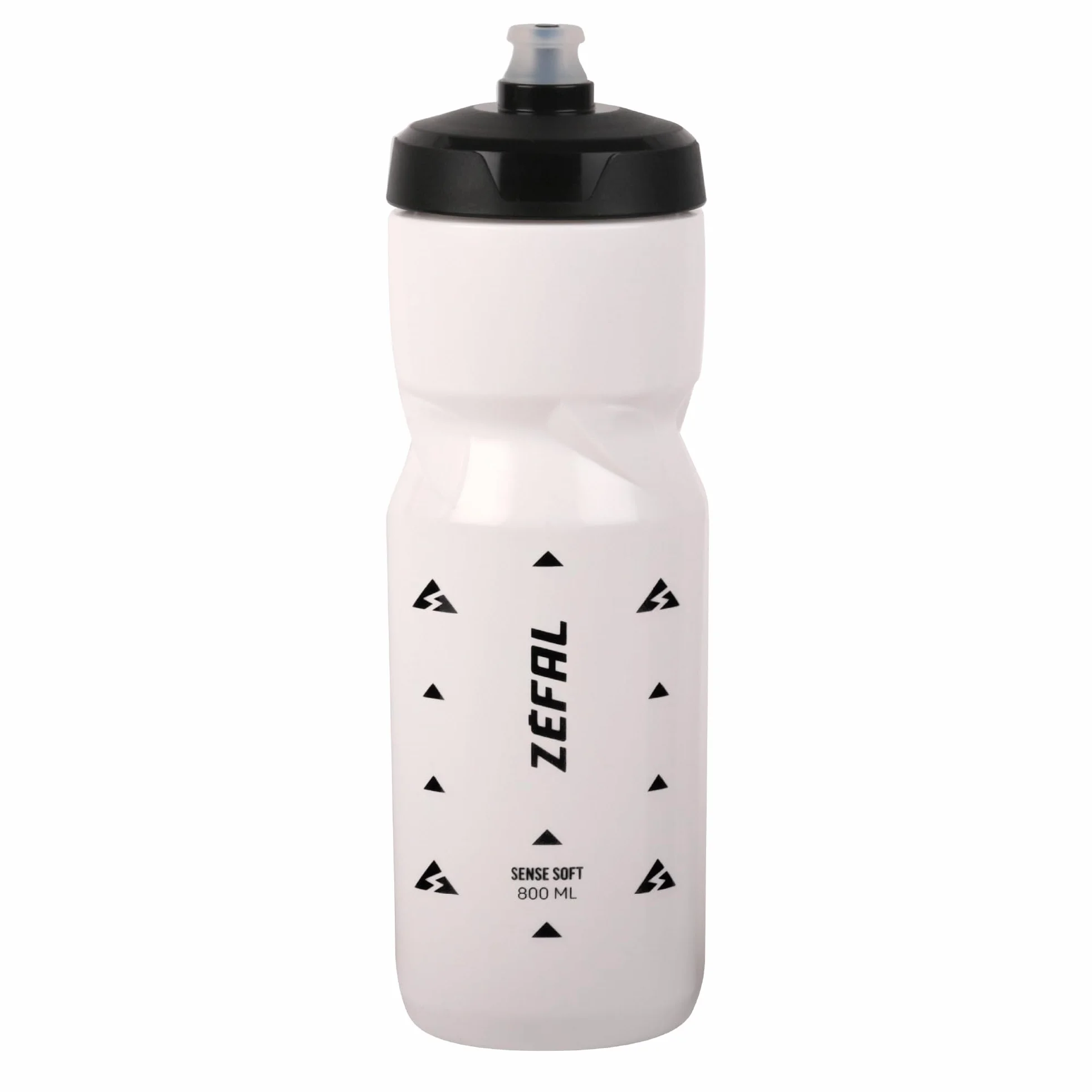 ZEFAL Sense Soft 80 Bidon rowerowy i MTB - Miękka i bezzapachowa sportowa butelka - kanister na wodę bez BPA - silikonowy smoczek - biały, 800 ML