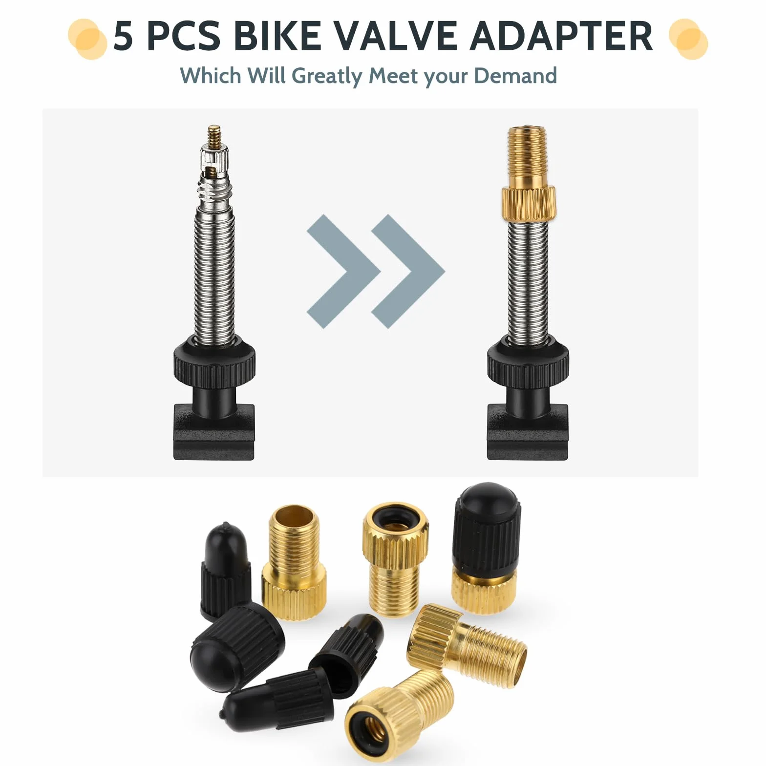 15 adapterów do wentylu rowerowego, samochodowego i francuskiego, adapter do pompki rowerowej
