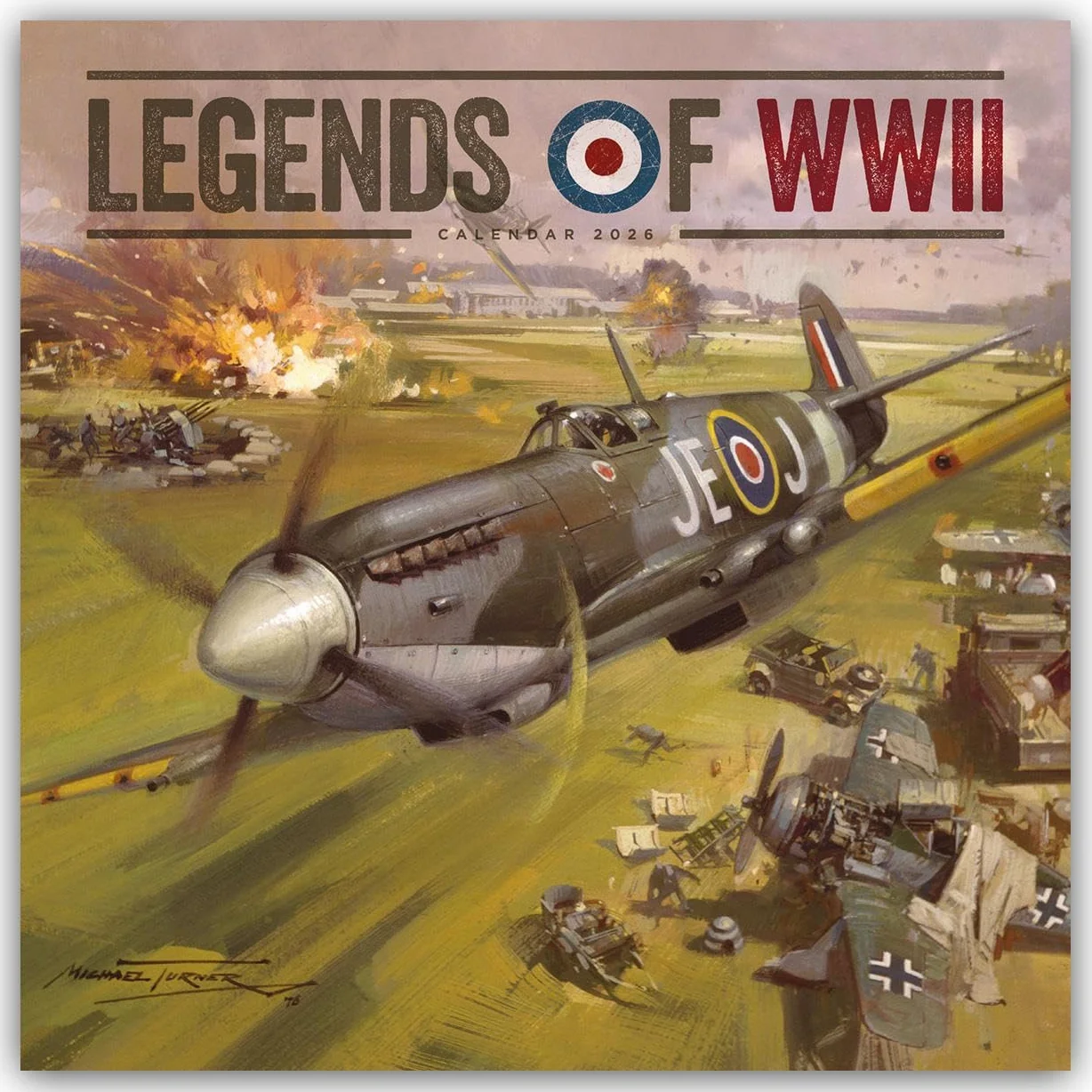Legends of World War II – Legendäre Flugzeuge des Zweiten Weltkrieges 2026 – Wand-Kalender: Original Carousel-Kalender [Mehrsprachig] [Kalender]