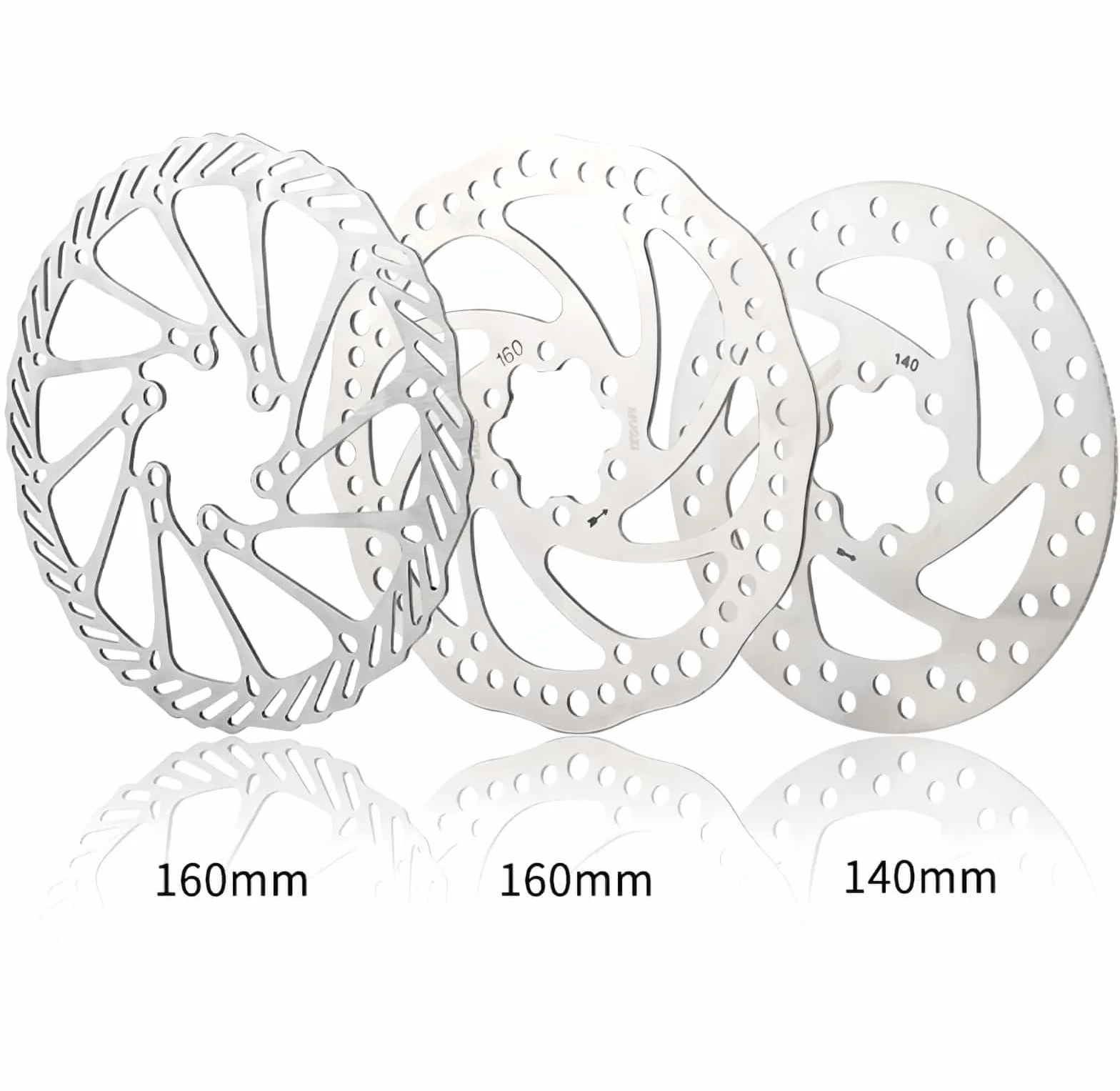 TRKIMAL Zestaw tarcz hamulcowych 140/160/180 mm ze stali nierdzewnej z 12 śrubami do rowerów MTB