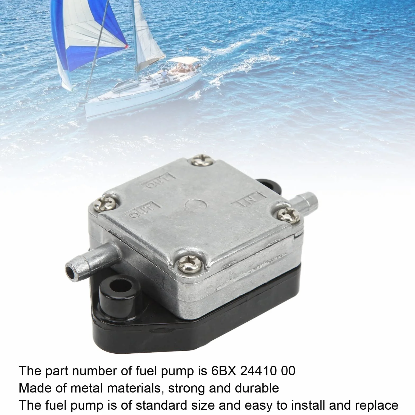 Pompa Paliwa do Silnika Łodzi Silnik Zaburtowy KIMISS 4-suwowa o Mocy 6 KM i 8 KM Metalowa Pompa Paliwa do Silników Zaburtowych Łodzi