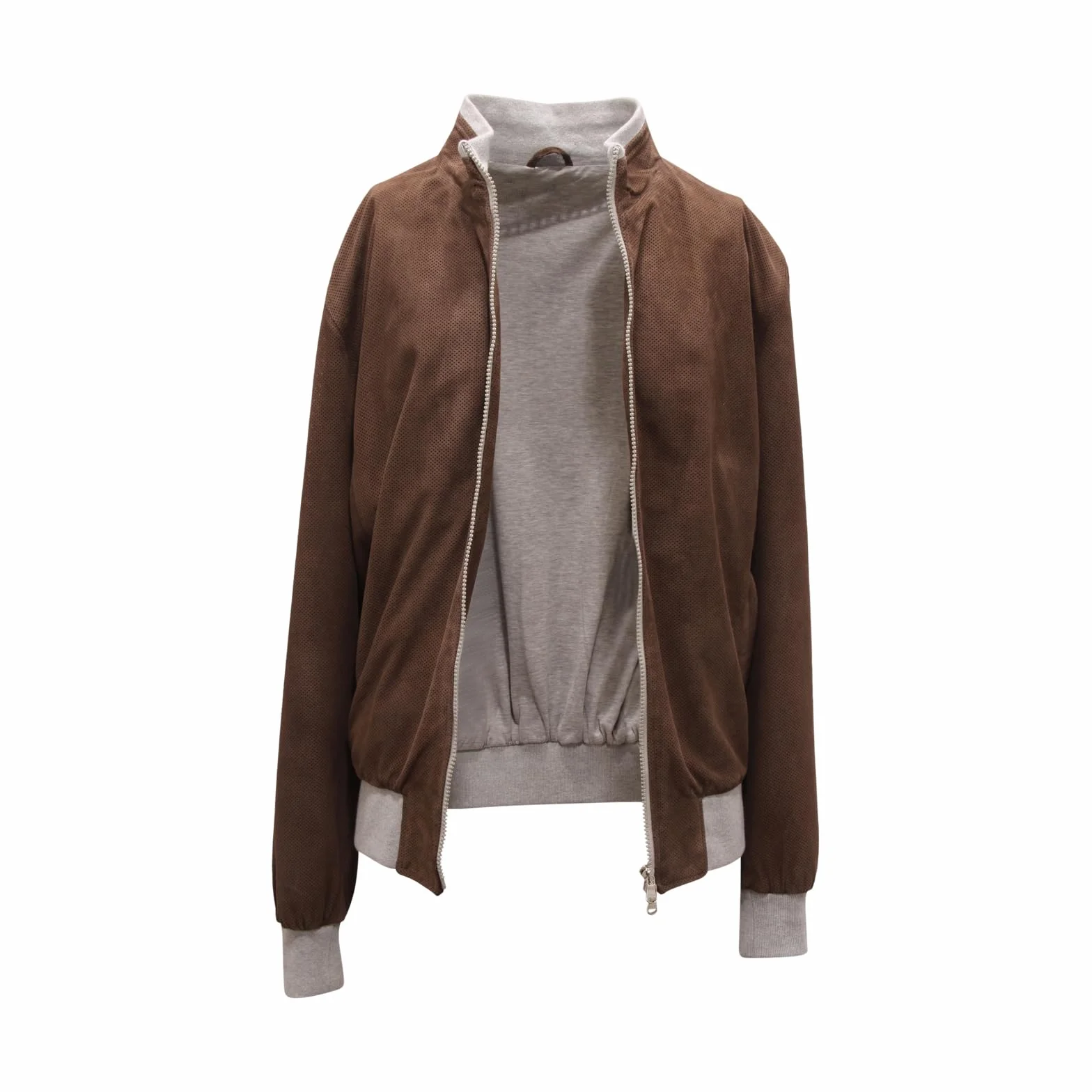 3390AS giubbotto uomo BARBA NAPOLI man perforated suede jacket