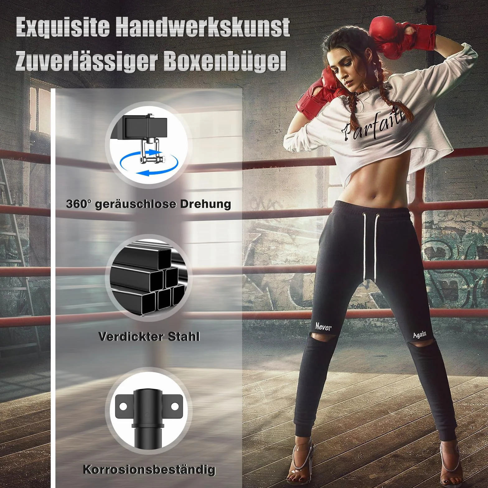 IMAYCC Uchwyt ścienny do worka bokserskiego, dwukierunkowy, regulowany stojak do worka bokserskiego, stojak do domu lub na siłownię, do worka bokserskiego, Muay Thai Bag, itp.