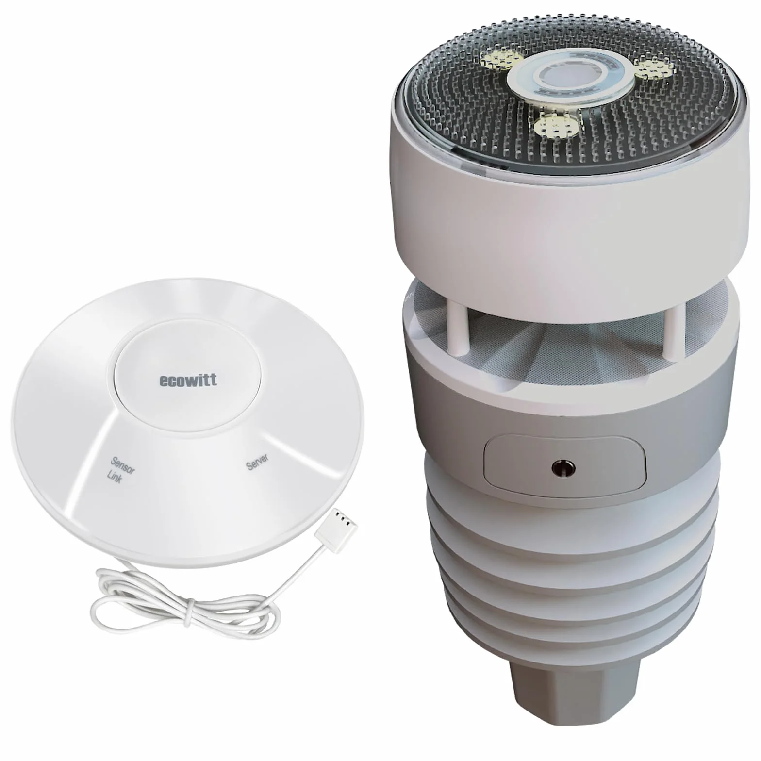 ECOWITT Wittboy stacja pogodowa, 3 w 1 WiFi Wittboy Hub, 7 w 1, bezprzewodowy zewnętrzny czujnik pogody, zasilany energią słoneczną, obsługuje serwery pogodowe i aplikację do domowego ogrodu, 868 MHZ