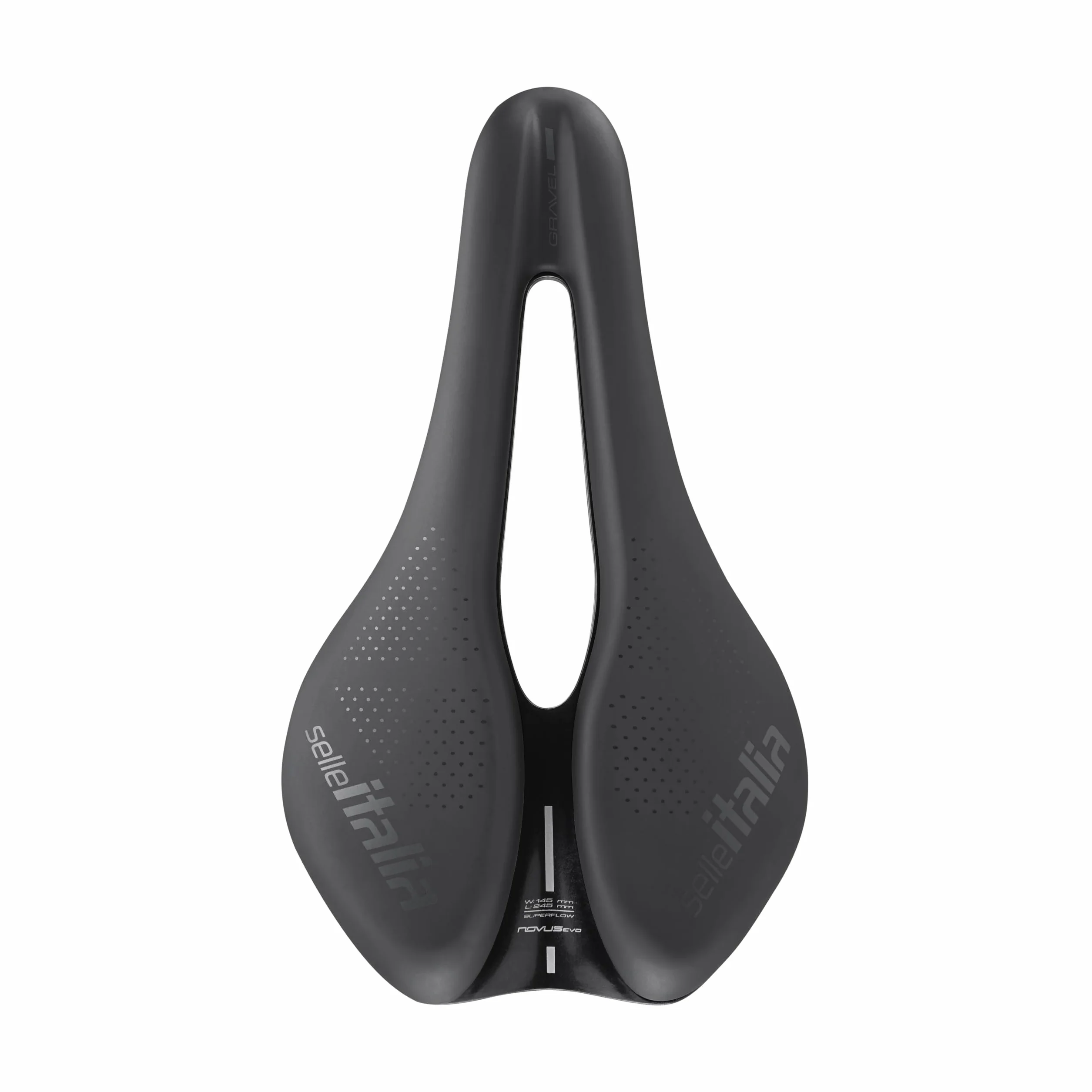 Selle Italia NOVUS Boost EVO Gravel TM Superflow – Siodełko Gravel, Dodatkowa Wyściółka, Anatomiczny Otwór, Wytrzymała Rama