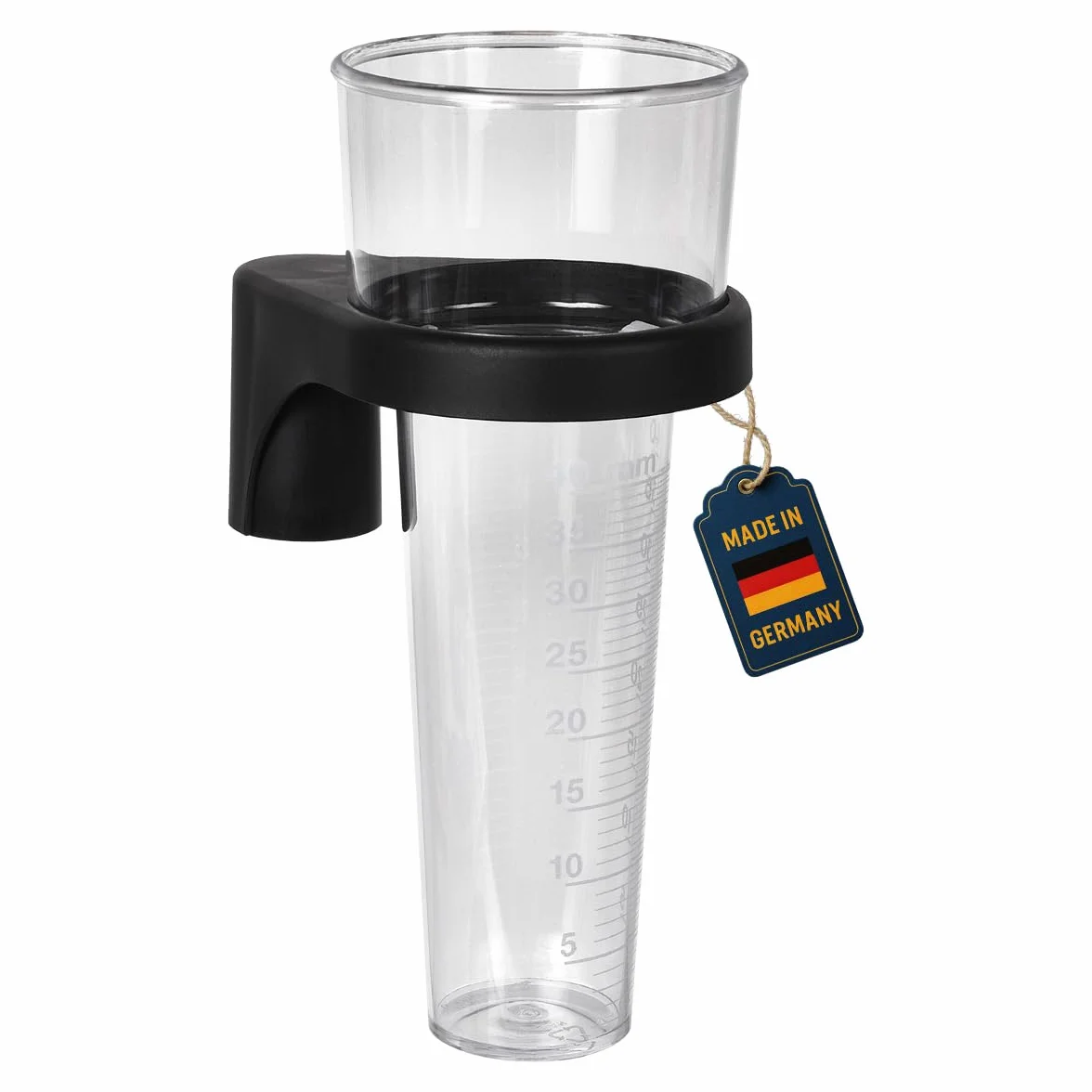 TFA Dostmann 47.1006 Analogowy Deszczomierz, Czarny/Przezroczysty, Wysokość 21cm