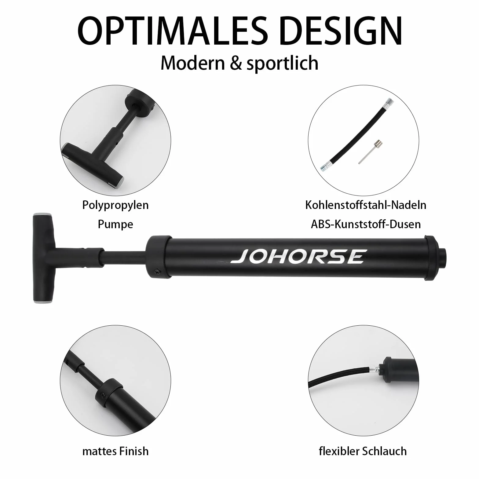 Great Ball Pump, pompka do piłki nożnej, czarna, z 1 igłą i 1 wężem, do koszykówki, piłki nożnej, siatkówki i innych nadmuchiwanych produktów