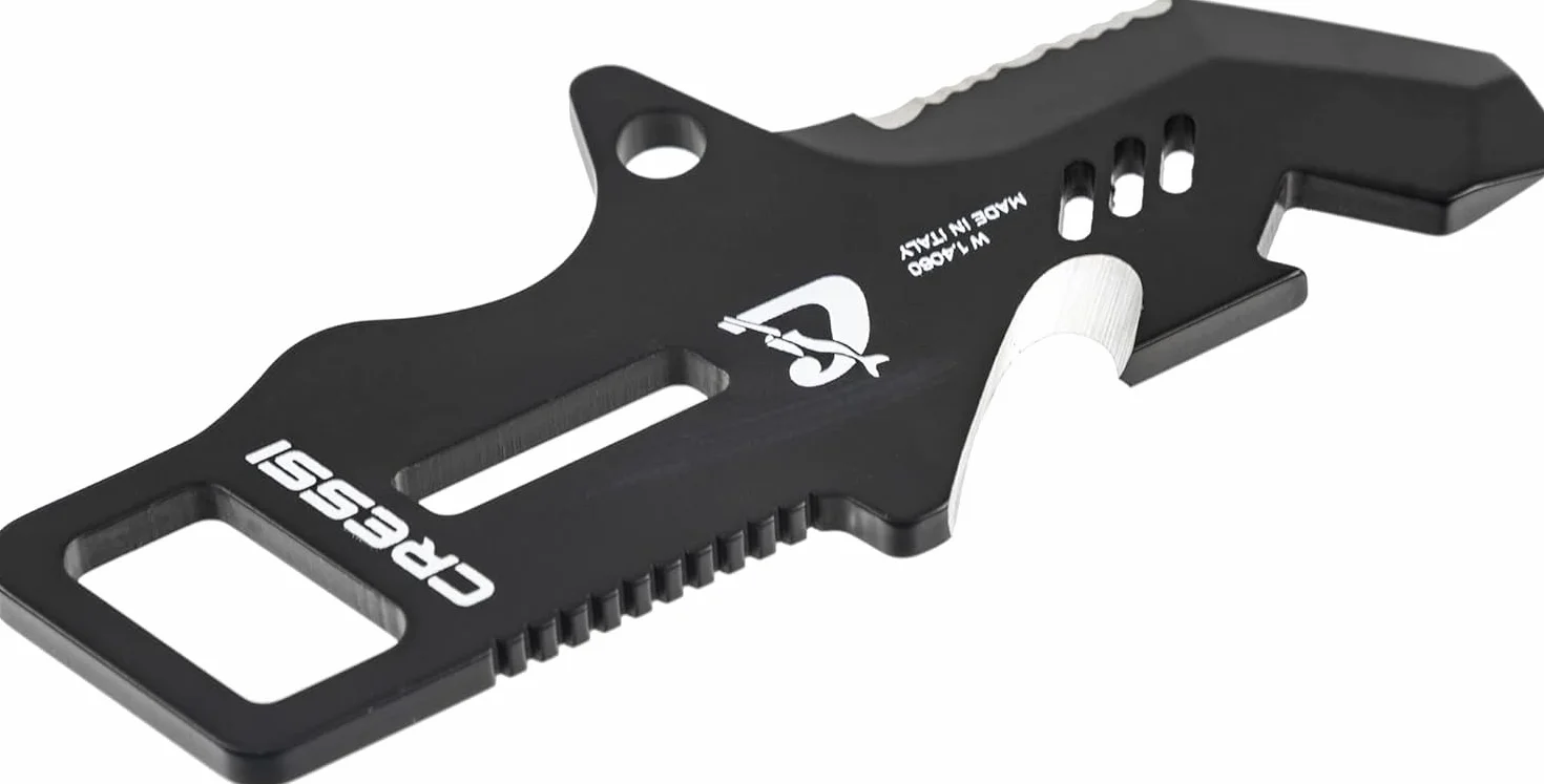 Cressi Kai Mini Knife Profesjonalny Nóż Do Nurkowania, Czarny