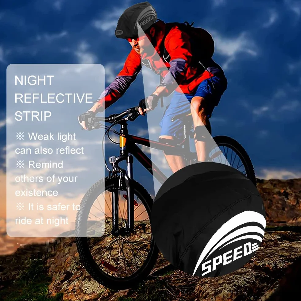 Refleksyjna osłona rowerowa na deszcz, osłona przeciwdeszczowa na kask rowerowy, osłona na kask rowerowy, osłona przeciwdeszczowa i przeciwwiatrowa na kask, szczelna na deszcz osłona na kask, osłona