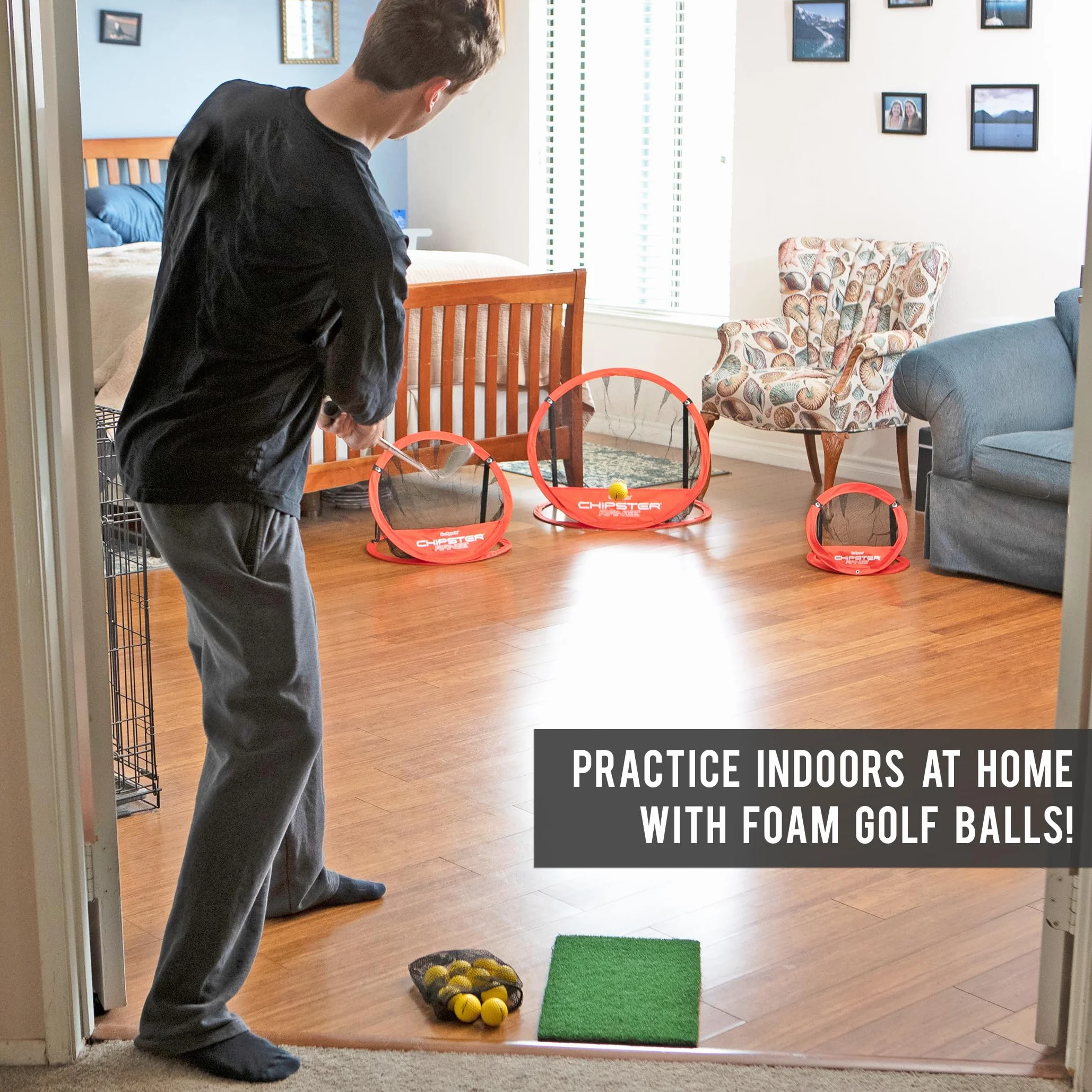 GoSports Chipster Golf Chipping Pop Up Practice Ne