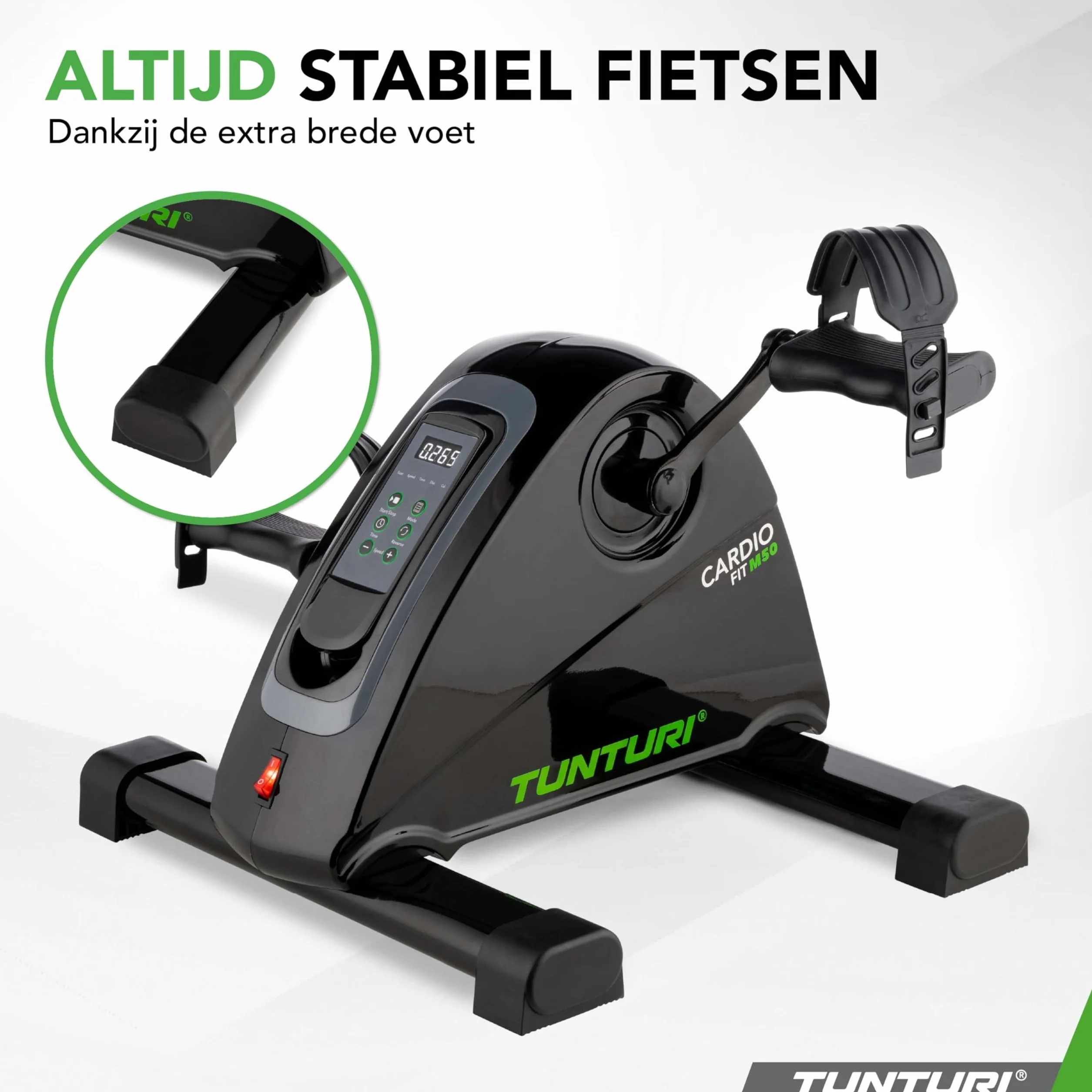 Tunturi Cardio Fit M50 Mini rower treningowy z silnikiem elektrycznym LCD czarny