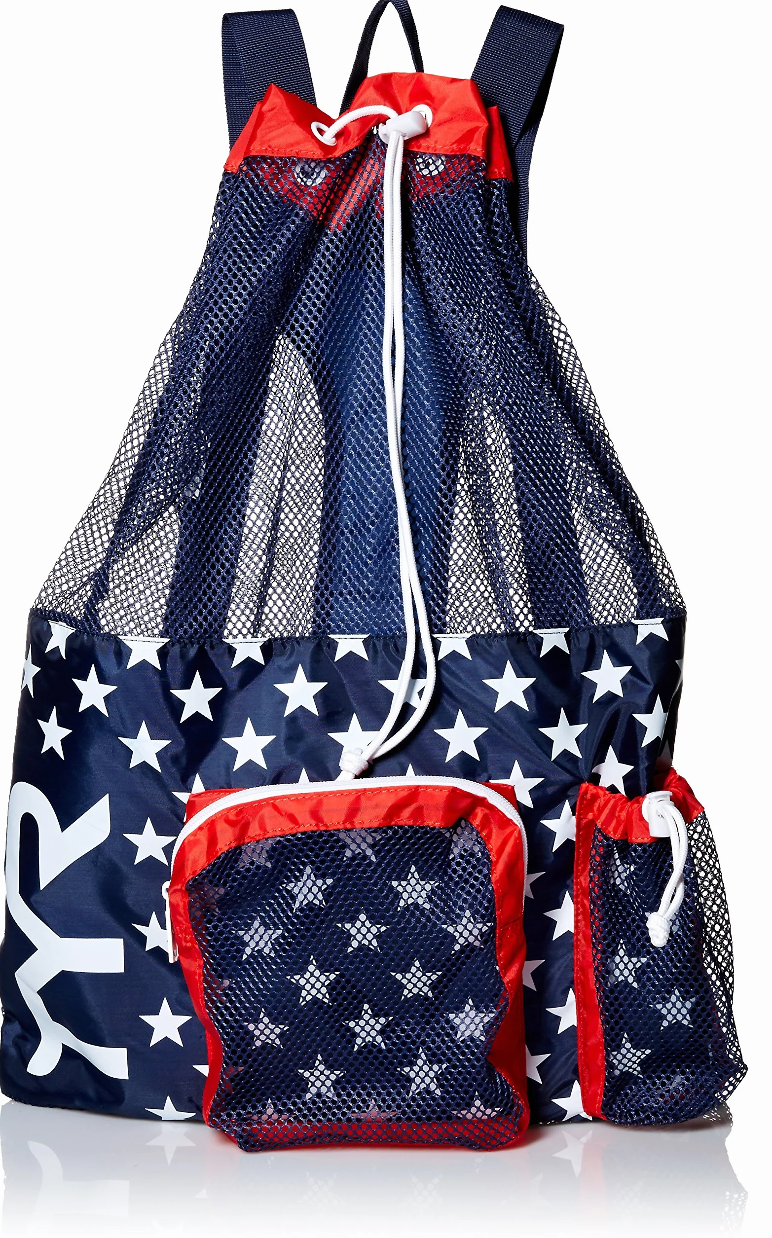 TYR Plecak unisex z dużą siatką dla mumii, Nadruk USA, Rozmiar Uniwersalny
