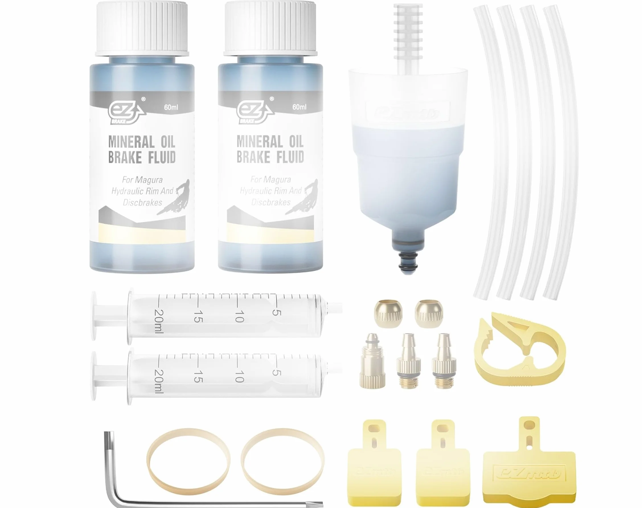 Zestaw odpowietrzający dla MAGURA, płyn hamulcowy do roweru, hydrauliczne hamulce tarczowe, zestaw serwisowy Bleeding Service Kit łącznie z hamulcami Blood 120 ml oleju mineralnego