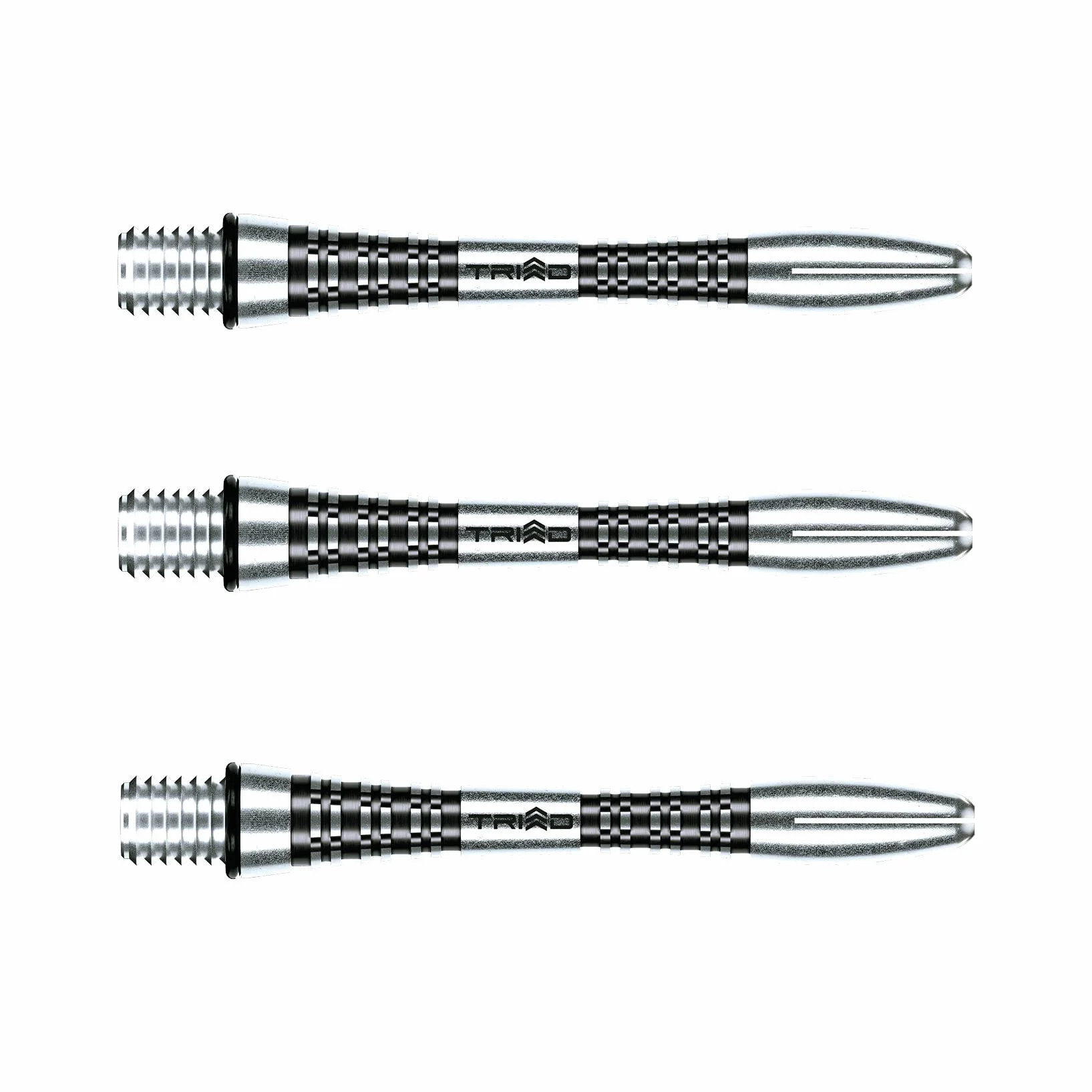 WINMAU Triad Aluminium Czarny Niski Łodygi do darta (wały) - 1 zestaw w opakowaniu (łącznie 3 wały)