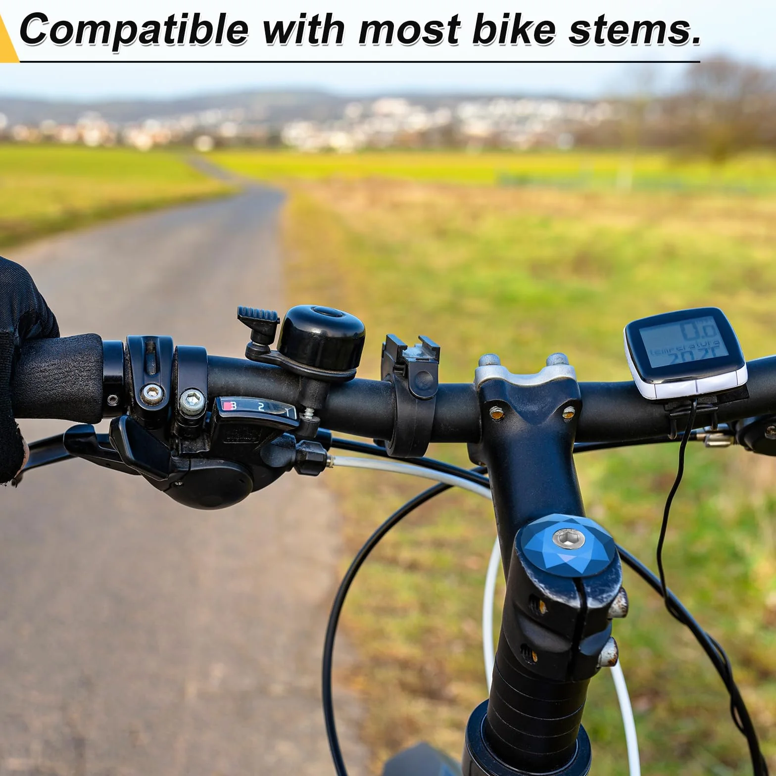 QUARKZMAN 1 1/4" OD górna pokrywa hamulca kierownicy ze stopu aluminium do rowerów górskich MTB czarna
