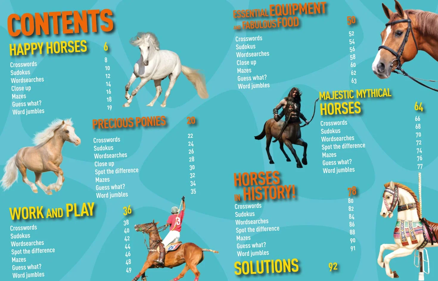Puzzle Book Horses and Ponies: Brain-tickling quizzes, sudokus, crosswords and wordsearches
