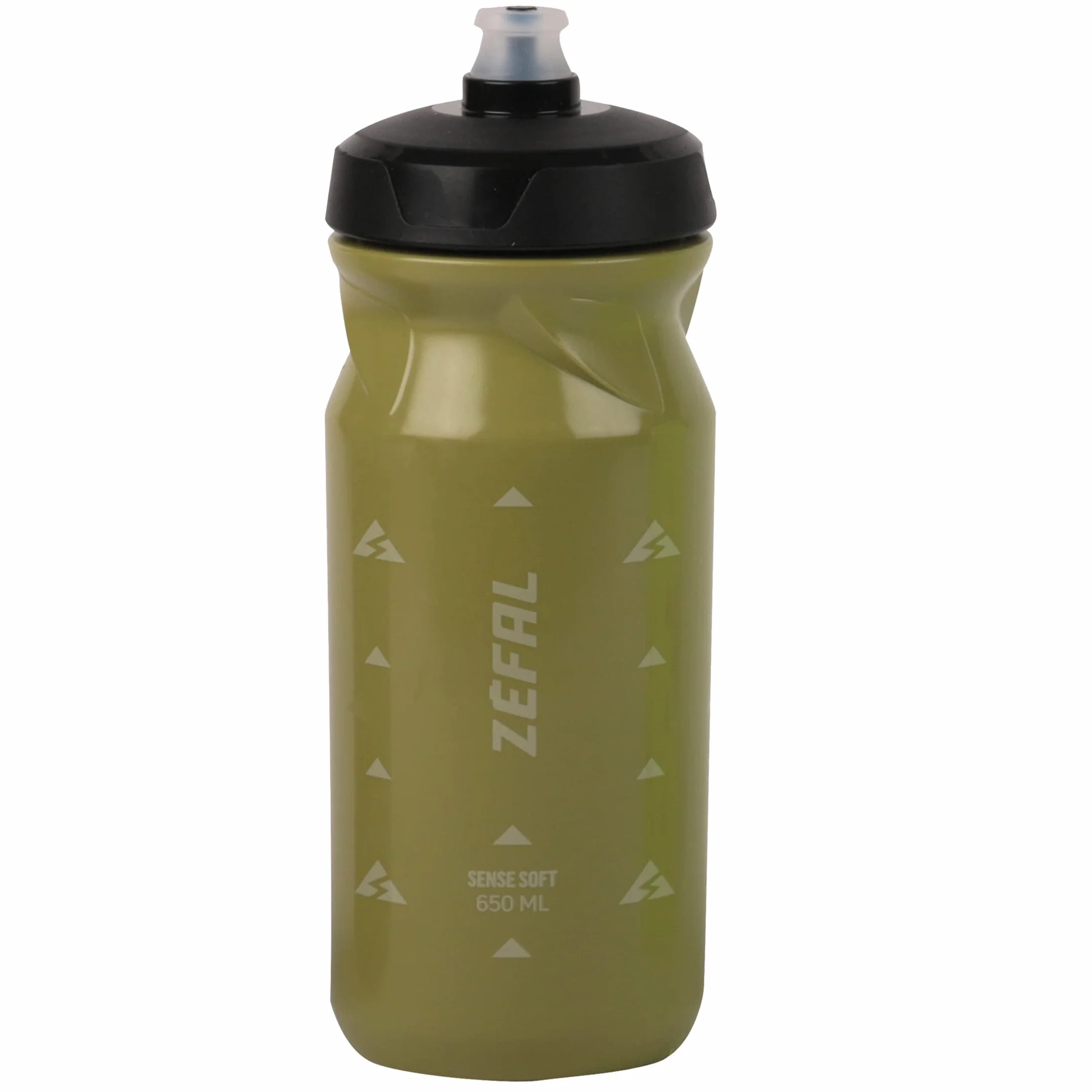 ZEFAL Sense Soft 65 Bidon rowerowy i MTB - Miękka i bezzapachowa sportowa butelka - kanister na wodę bez BPA - silikonowy smoczek - oliwkowa zieleń, 650ML