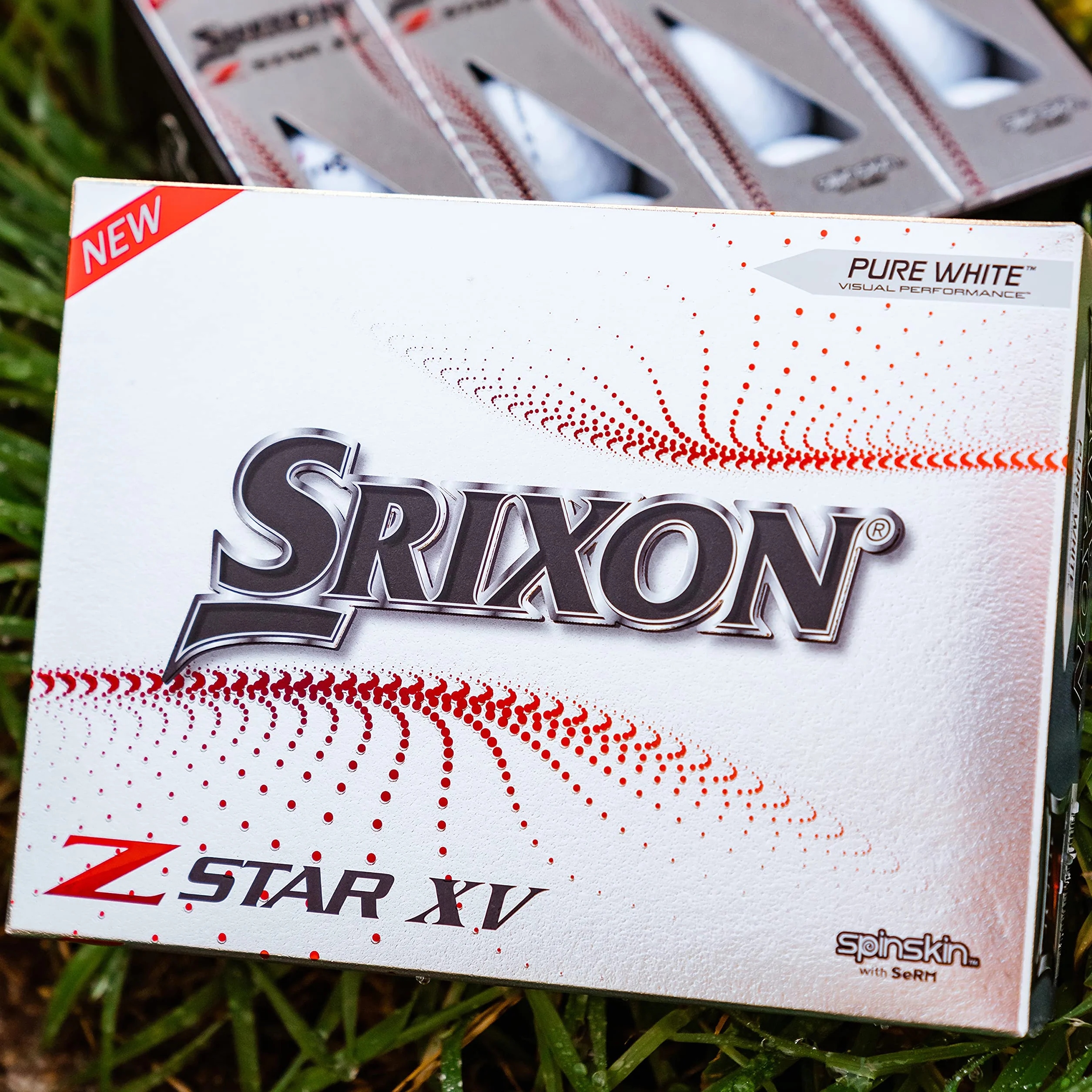 Srixon New Z Star XV 7 – kilkanaście piłek golfowych premium, poziom tras, wydajność, uretan, 4 sztuki, akcesoria golfowe premium i prezenty golfowe