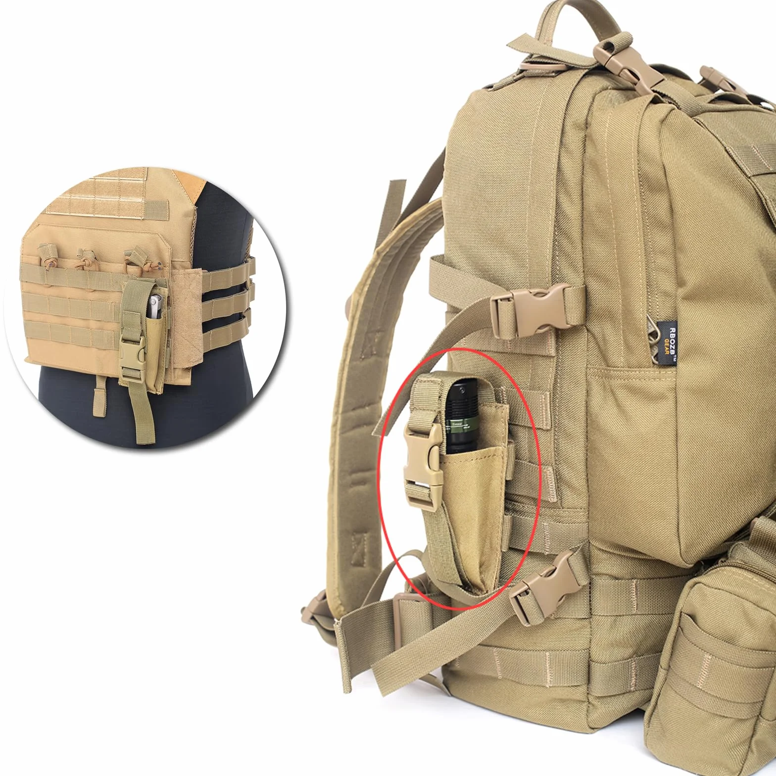 TRIWONDER Taktyczna kieszeń Molle wojskowa torba na pasek EDC dodatkowa kieszeń na plecak