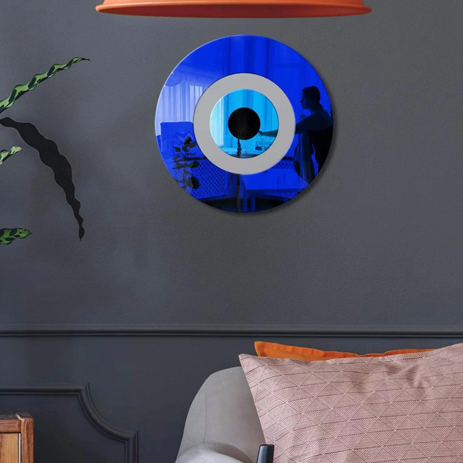 Akrylowe dekoracje z?ego oka,Ozdoba Blue Devil Eye dla domu | Przeno?ne ozdoby do wn?trz z niebieskim diabelskim okiem do mieszkania Przestrze? robocza Biura domowe Salon