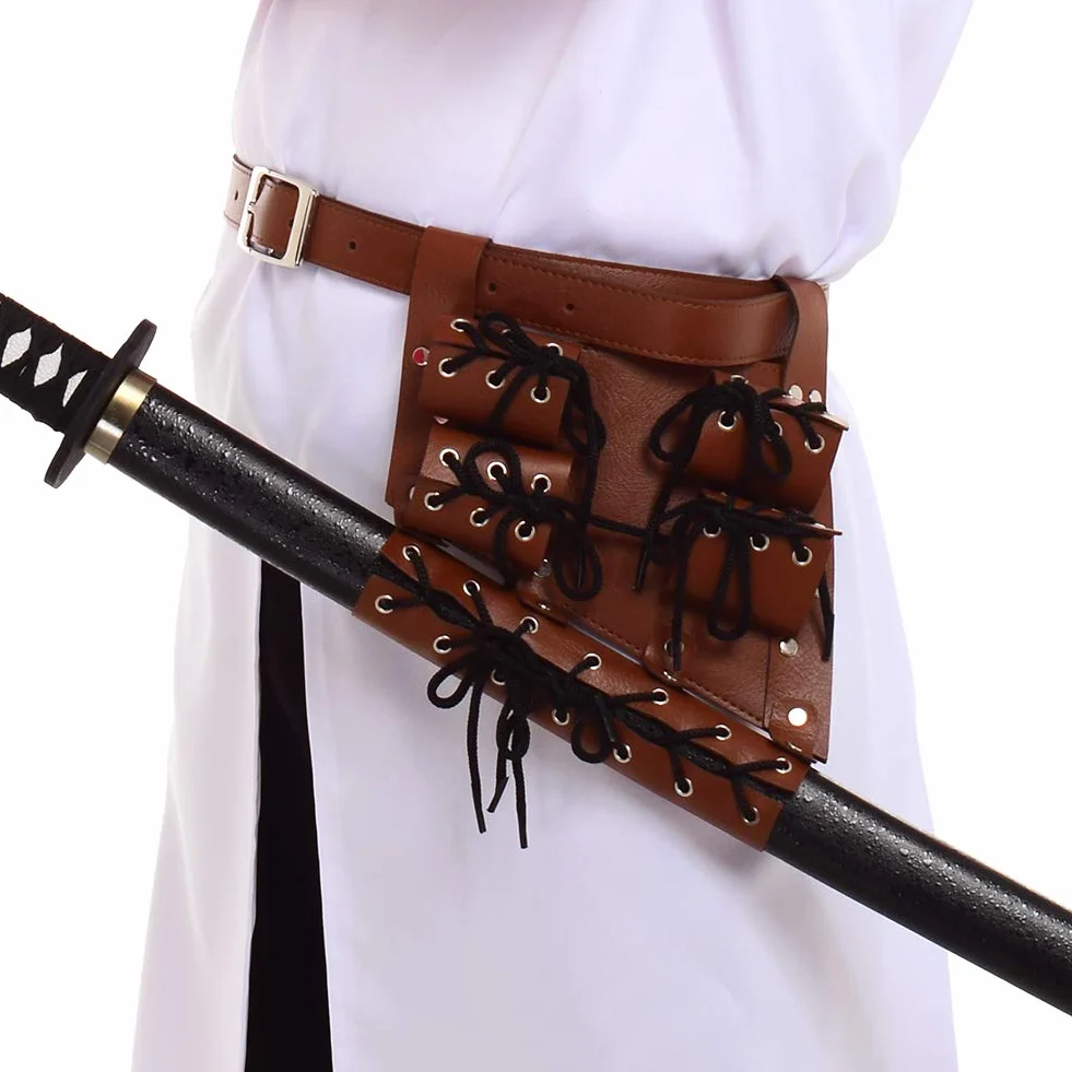 BLESSUME Średniowieczny uchwyt na miecz, renesansowy pasek kabura żaba Rapier Belt Cross Lacing