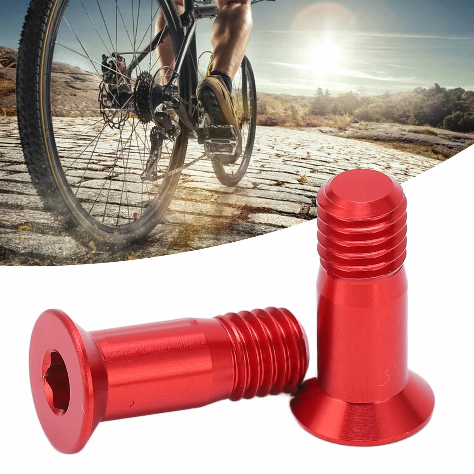 Śruby Tylnej Przerzutki Rowerowej 2 Szt. Aluminium Czerwony