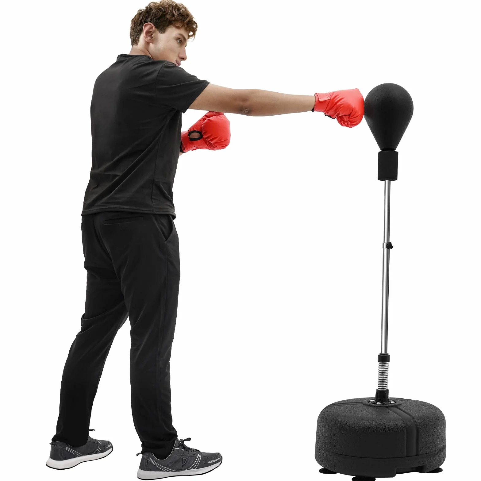Stojący worek bokserski z regulacją wysokości 120-160 cm, dla dorosłych do treningu fitness