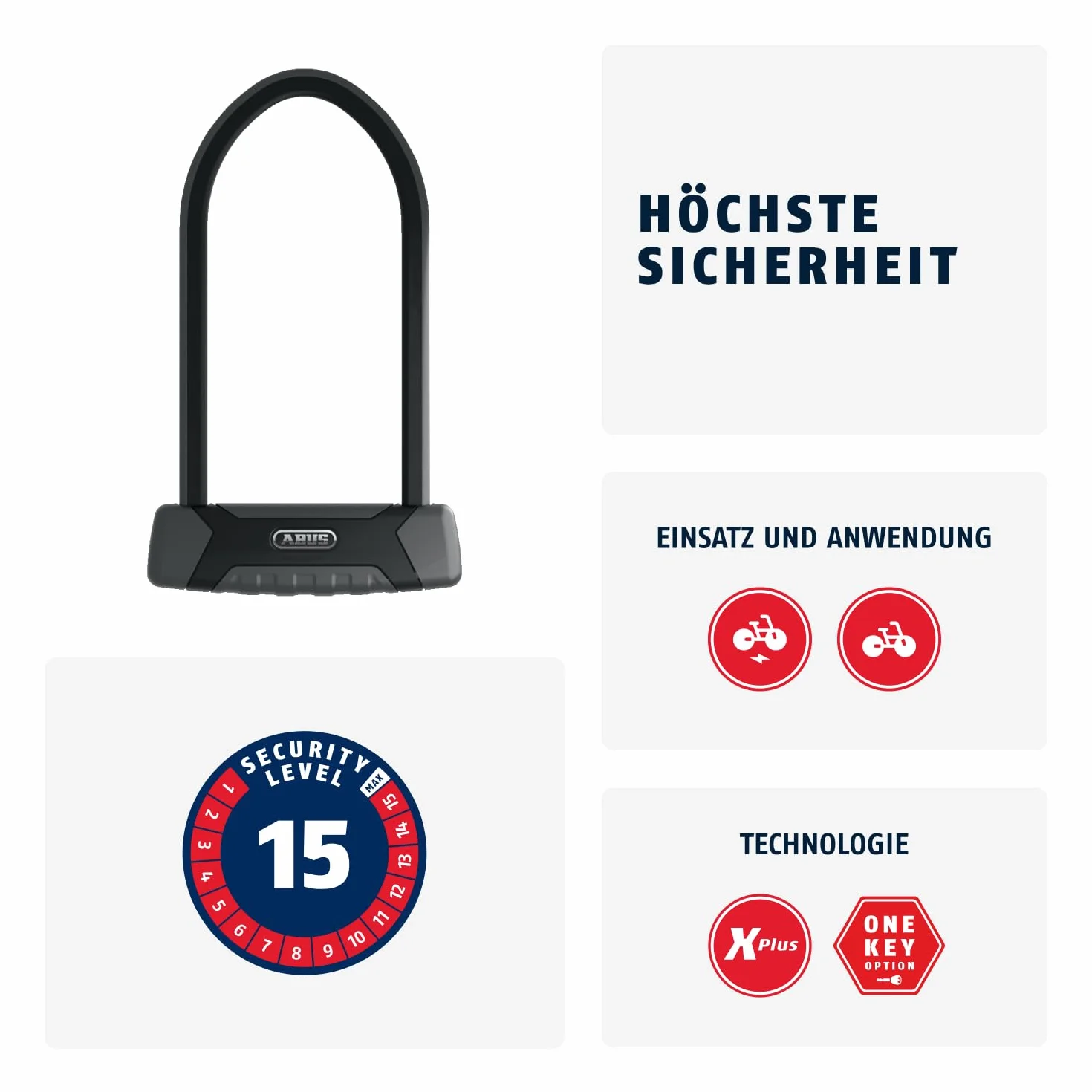 Abus GRANIT XPlus 540 U-Lock 160HB300 Antirrob, 300 mm + USH540