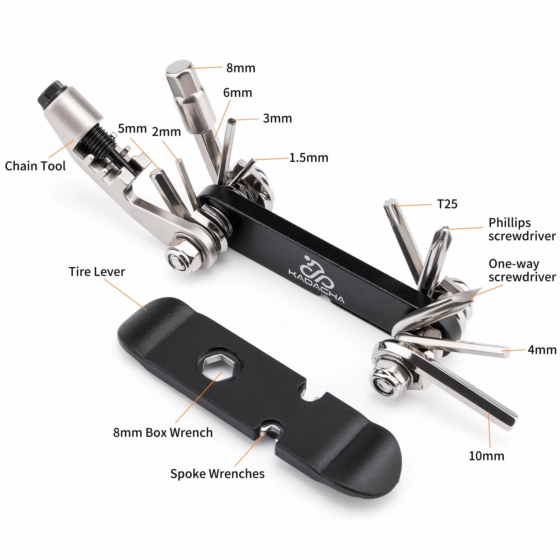 KONG MING CAR Multitool Rowerowy 15 W 1 Kompaktowe Narzędzie Do Naprawy Z Rozkuwaczem Łańcucha
