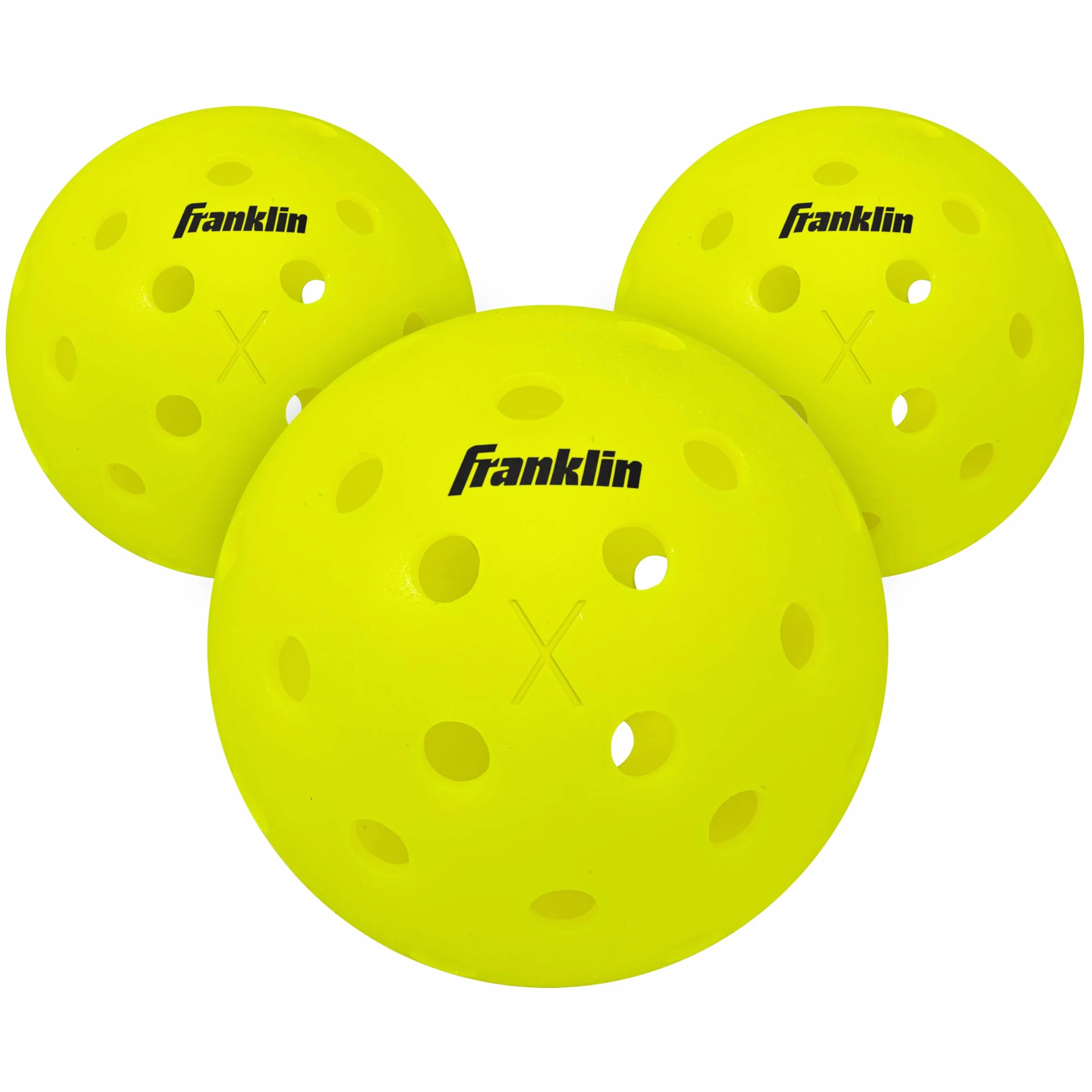Franklin Sports X-40 Outdoor Pickleballs Oficjalna piłka USA Pickleball, APP Tour + Pickleball US Open – zestaw 3, 12, 36 wiaderek, opakowania zbiorcze 50, 100 + 400 szt. zgodnych z przepisami