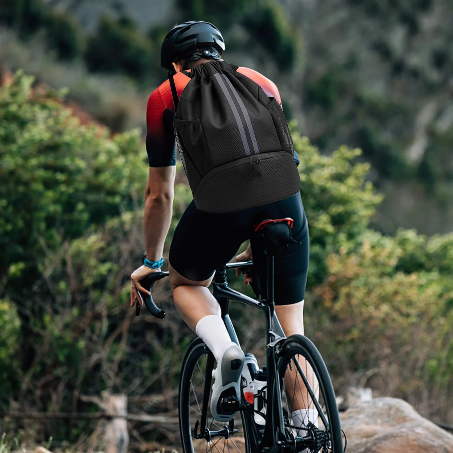 Plecak sportowy wodoszczelny dry bag z kieszenią na buty