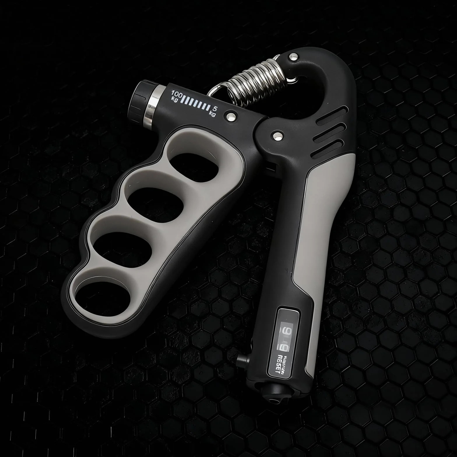 Regulowany Grip Trainer Handgripper 5-100 kg z Elektronicznym Licznikiem, Ergonomiczny Trener Siły Chwytu