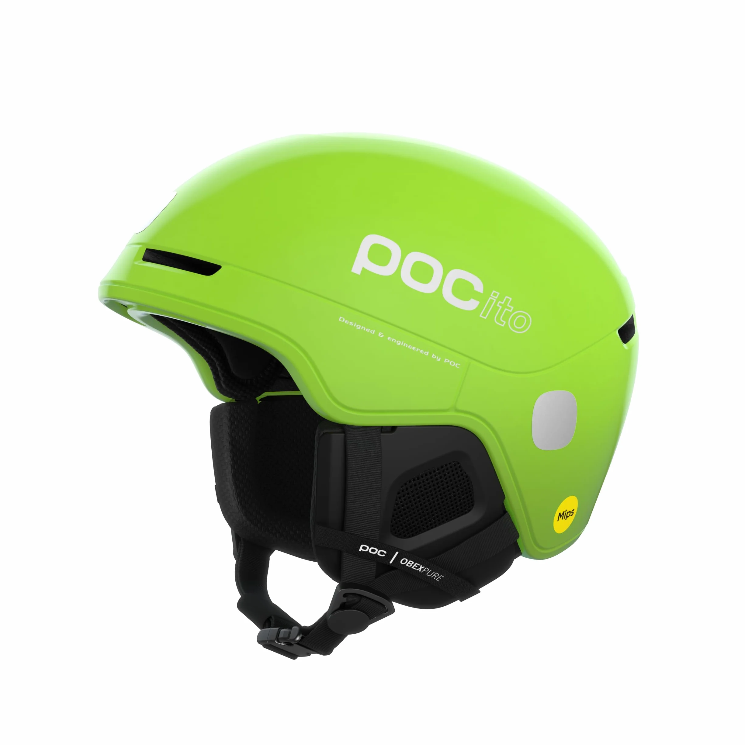 POC POCito Obex MIPS kask narciarski snowboardowy dla dzieci RECCO żółty zielony M-L 55-58 cm