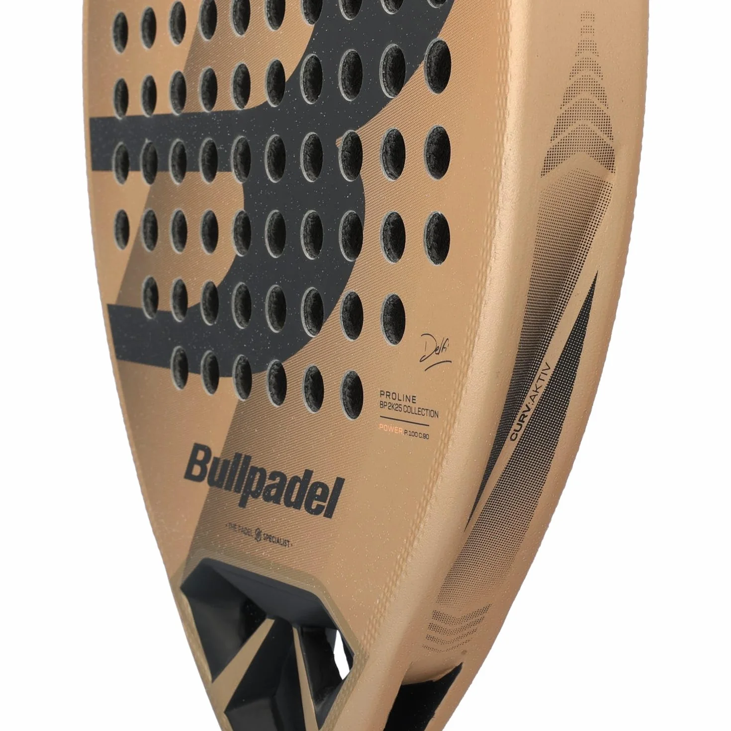 Bullpadel Vertex 04 W 25 Struny Rakieta do Padela Złota Czarna